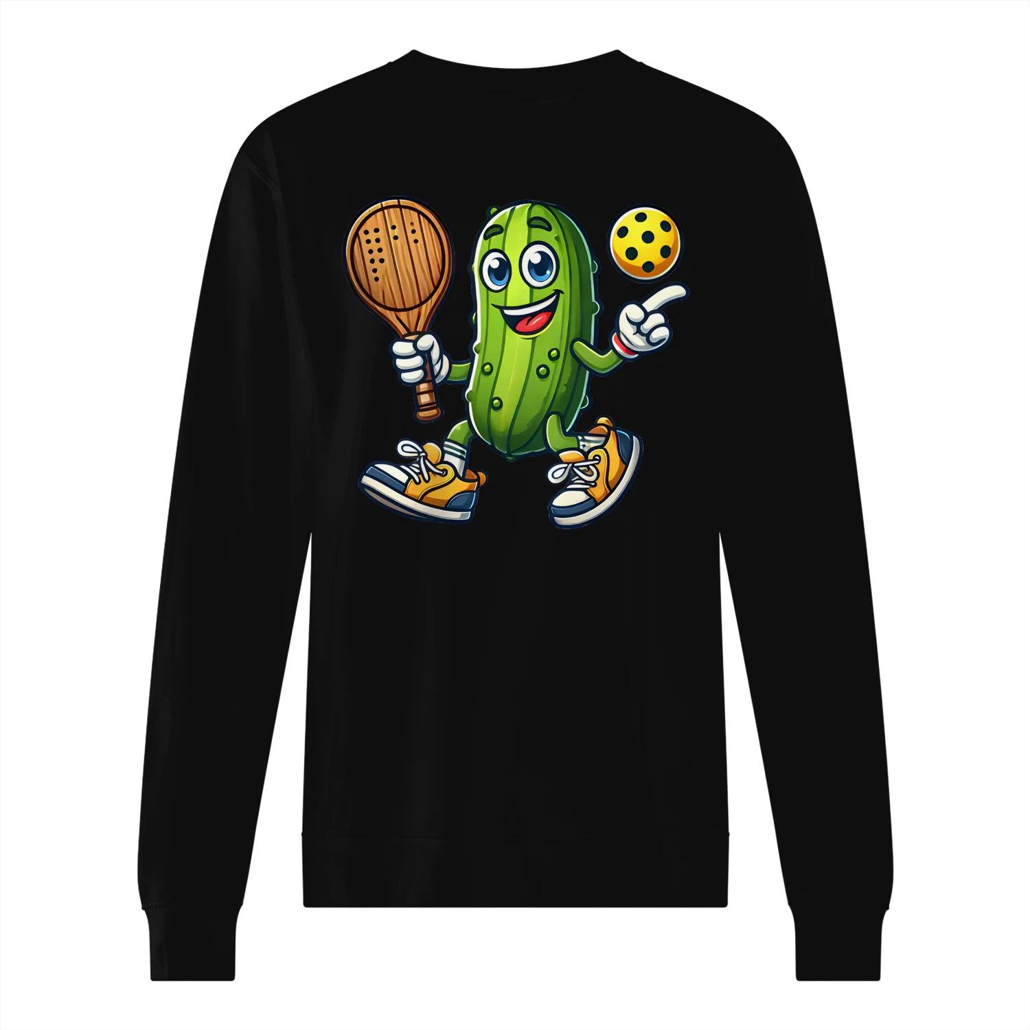 Funny Pickle Pickleball Player Cartoon Classic Men’s Sweatshirt – Funny Gift