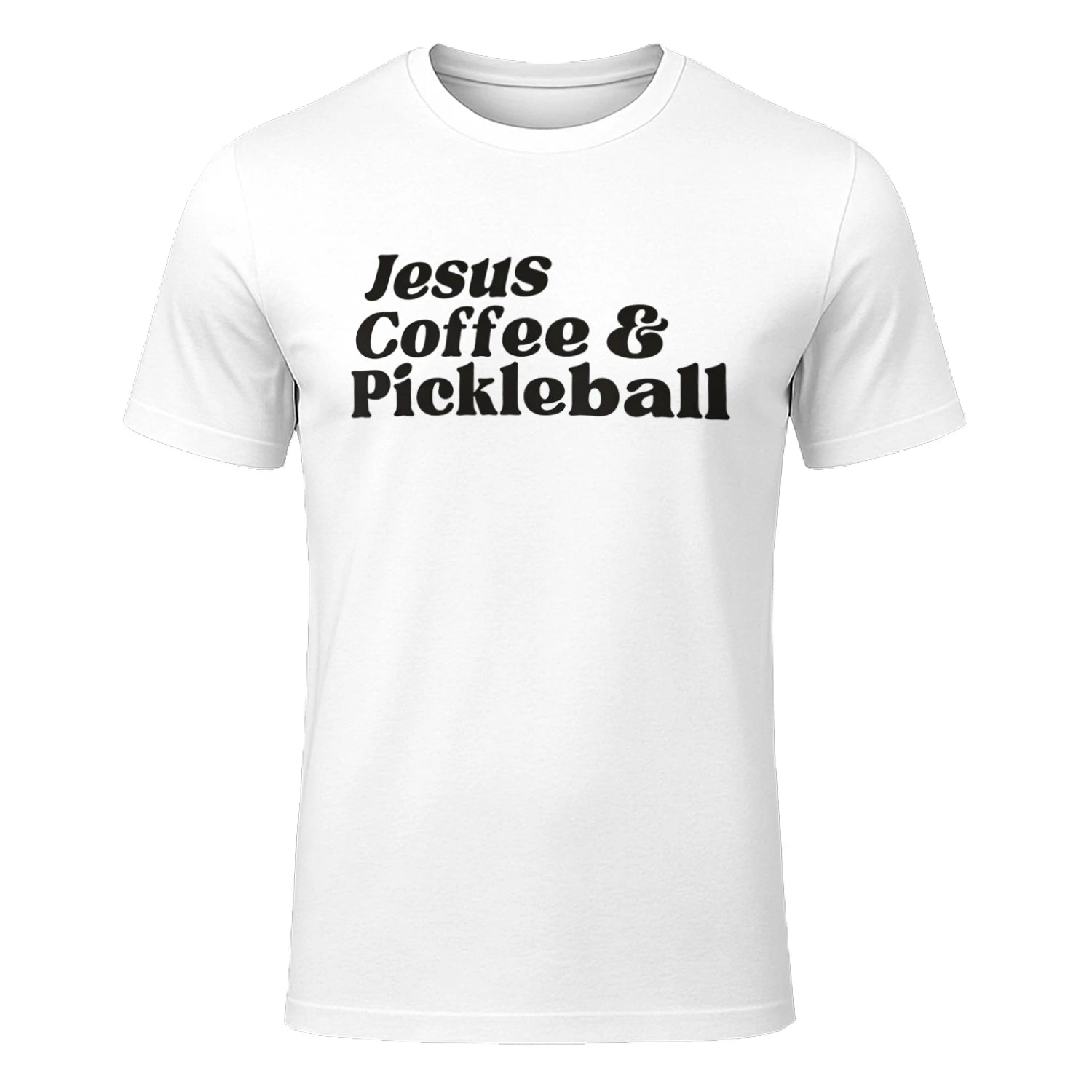 Jesus, Coffee & Pickleball T-Shirt – Funny Gift