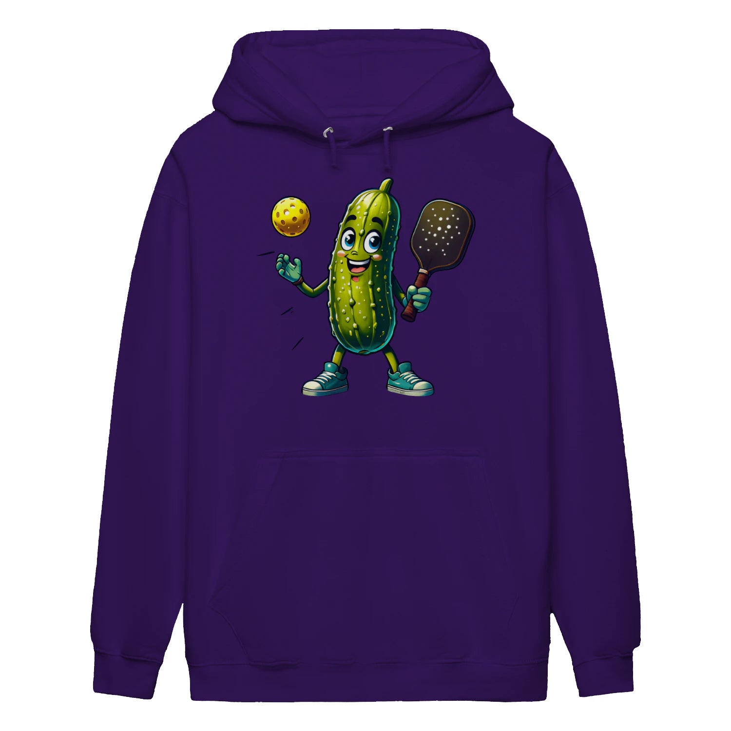 funny pickle pickleball player cartoon Women’s Hoodie – Funny Gift