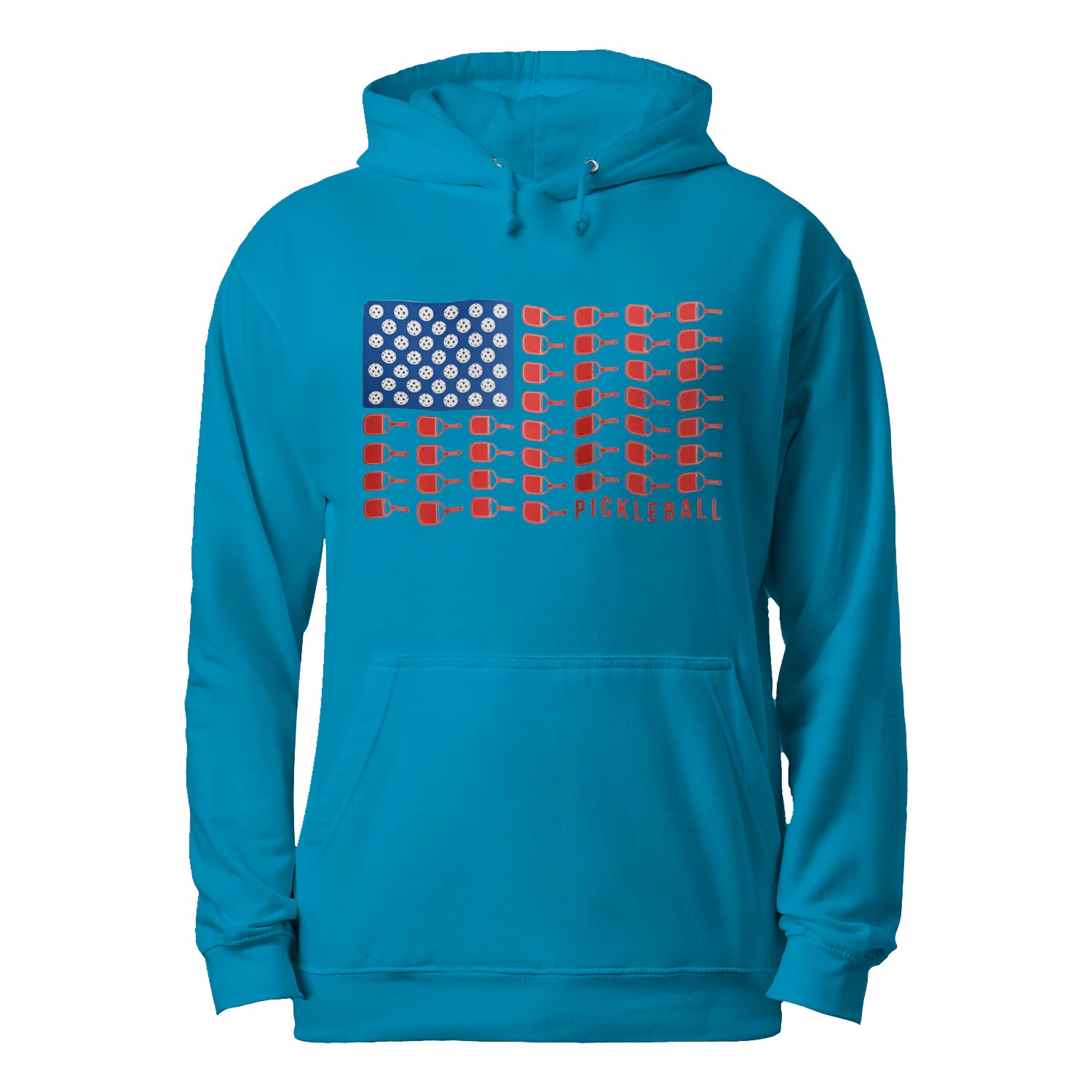 American Flag Pickleball Men’s Hoodie – Funny Gift