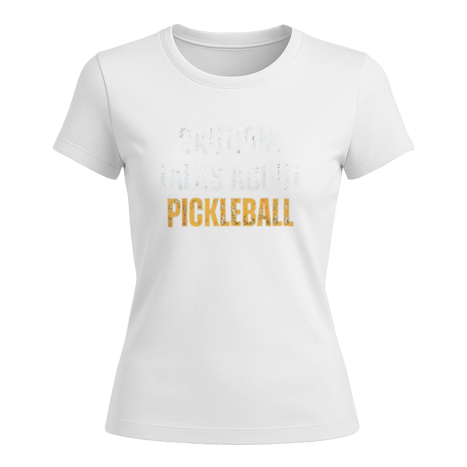 Caution: Talks About Pickleball for Women’s T-Shirt – Funny Gift