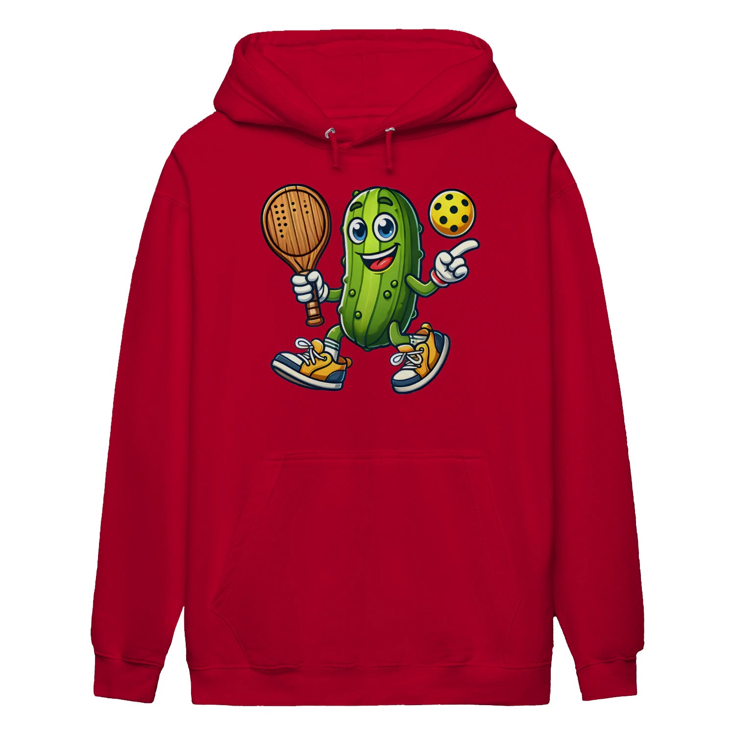 funny pickle pickleball player cartoon Women’s Hoodie – Funny Gift