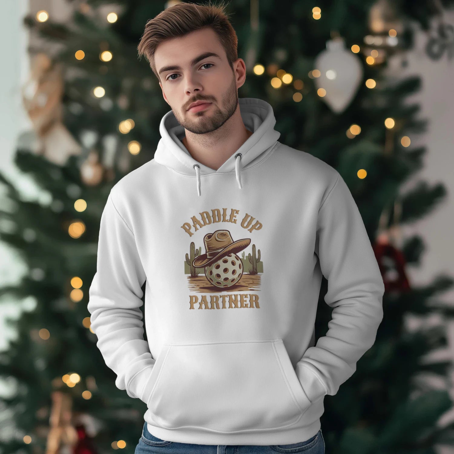 Paddle Up Partner Pickleball Men’s Hoodie – Funny Gift