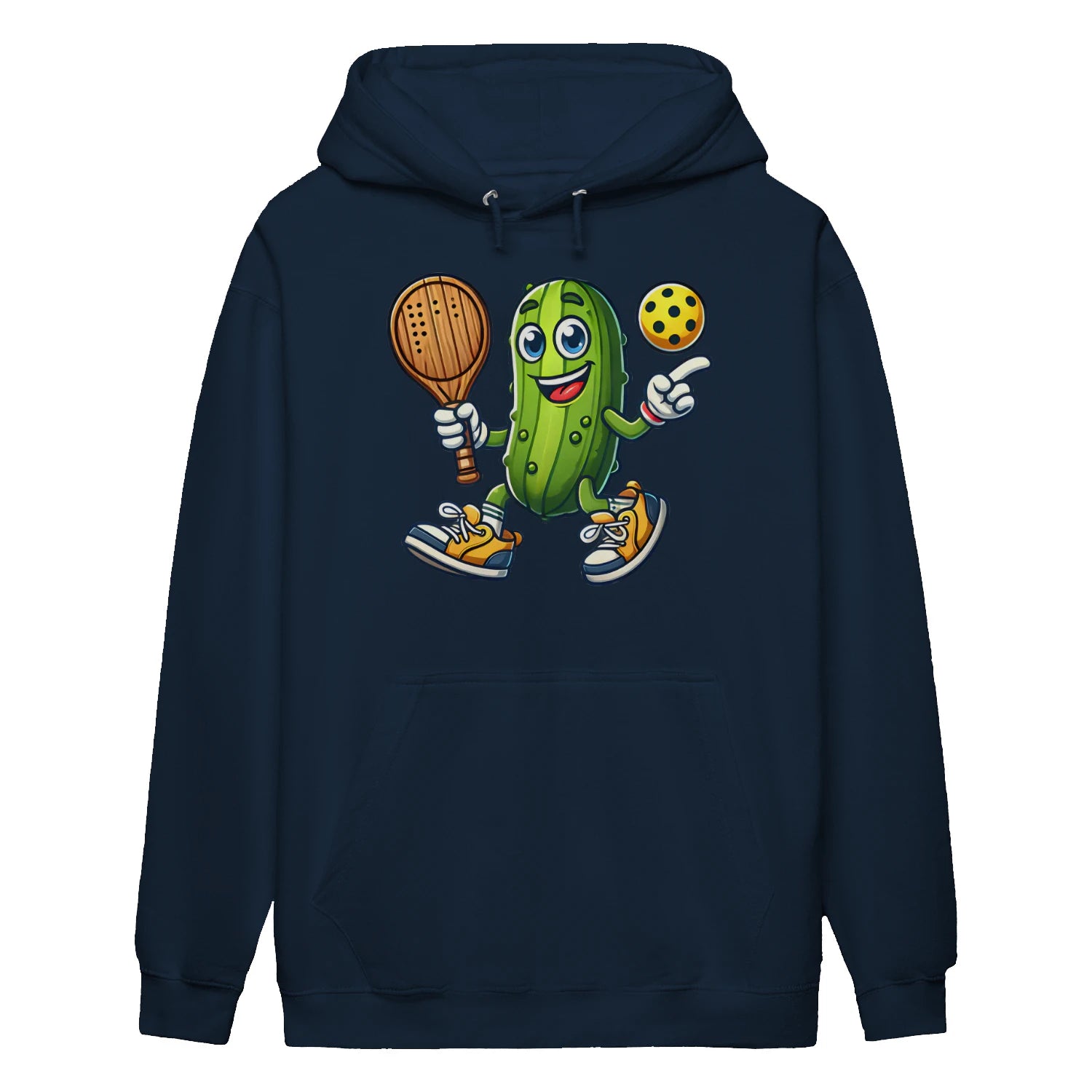 funny pickle pickleball player cartoon Women’s Hoodie – Funny Gift