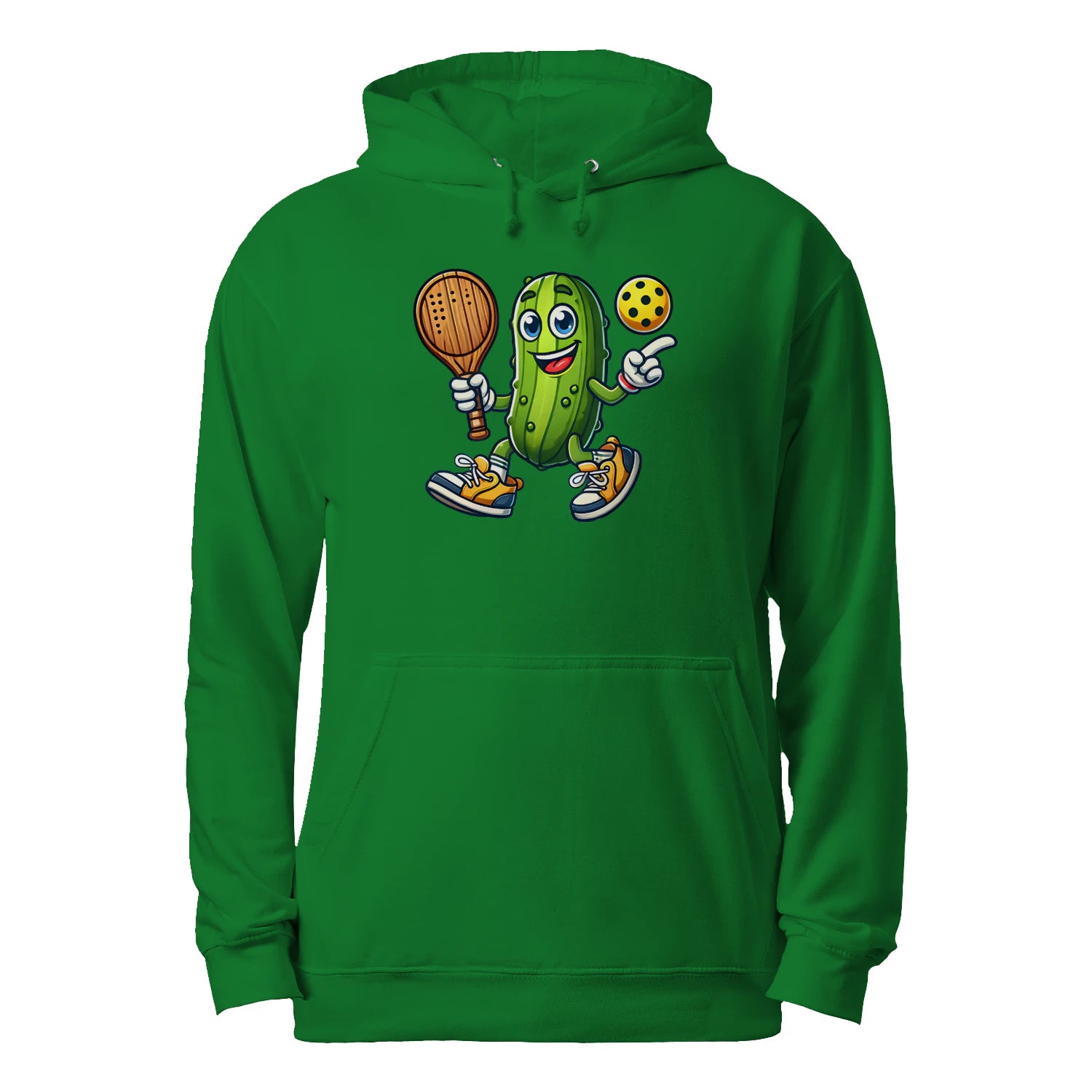 Funny Pickle Pickleball Player Cartoon Men’s Hoodie – Funny Gift