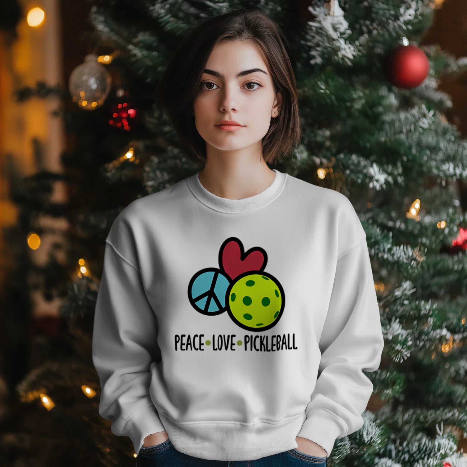 pickleball christmas ornaments Women’s Sweatshirt – Funny Gift