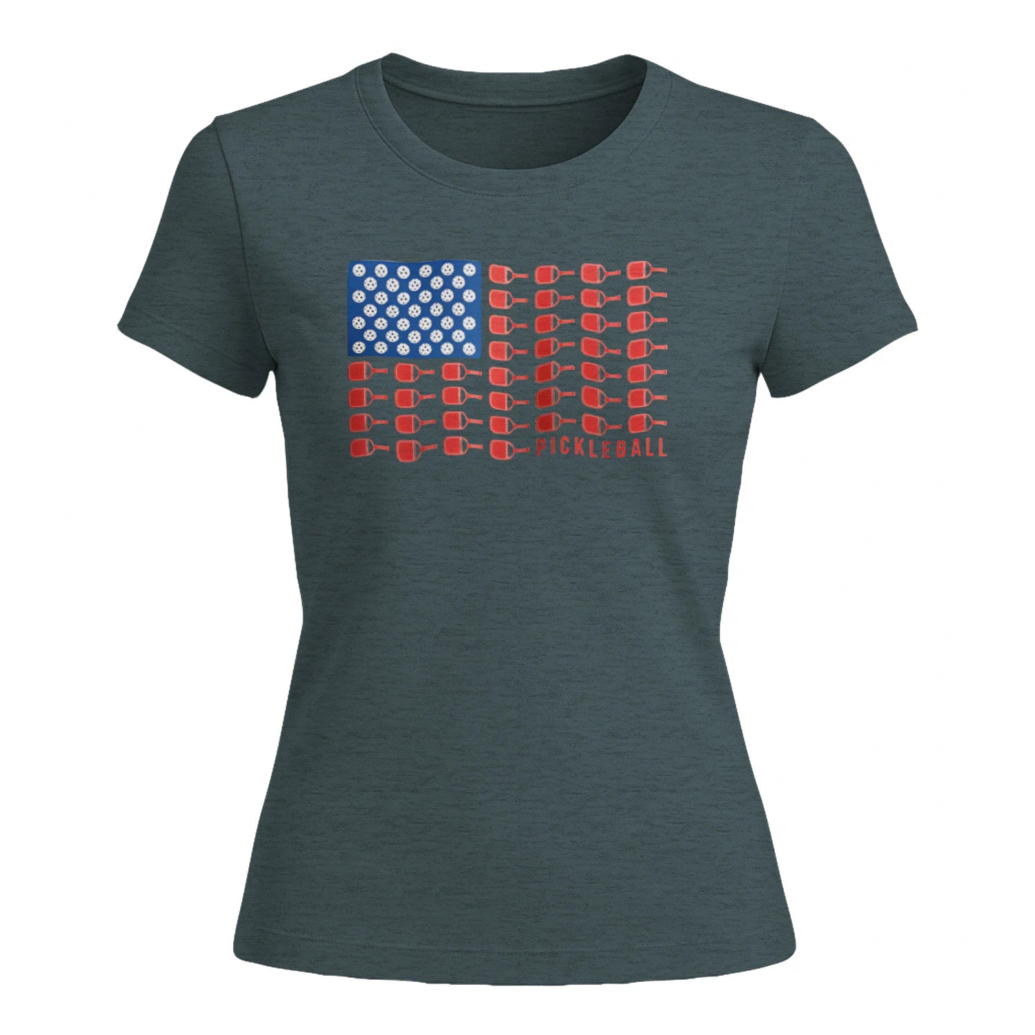 American Flag Pickleball for Women’s T-Shirt – Funny Gift