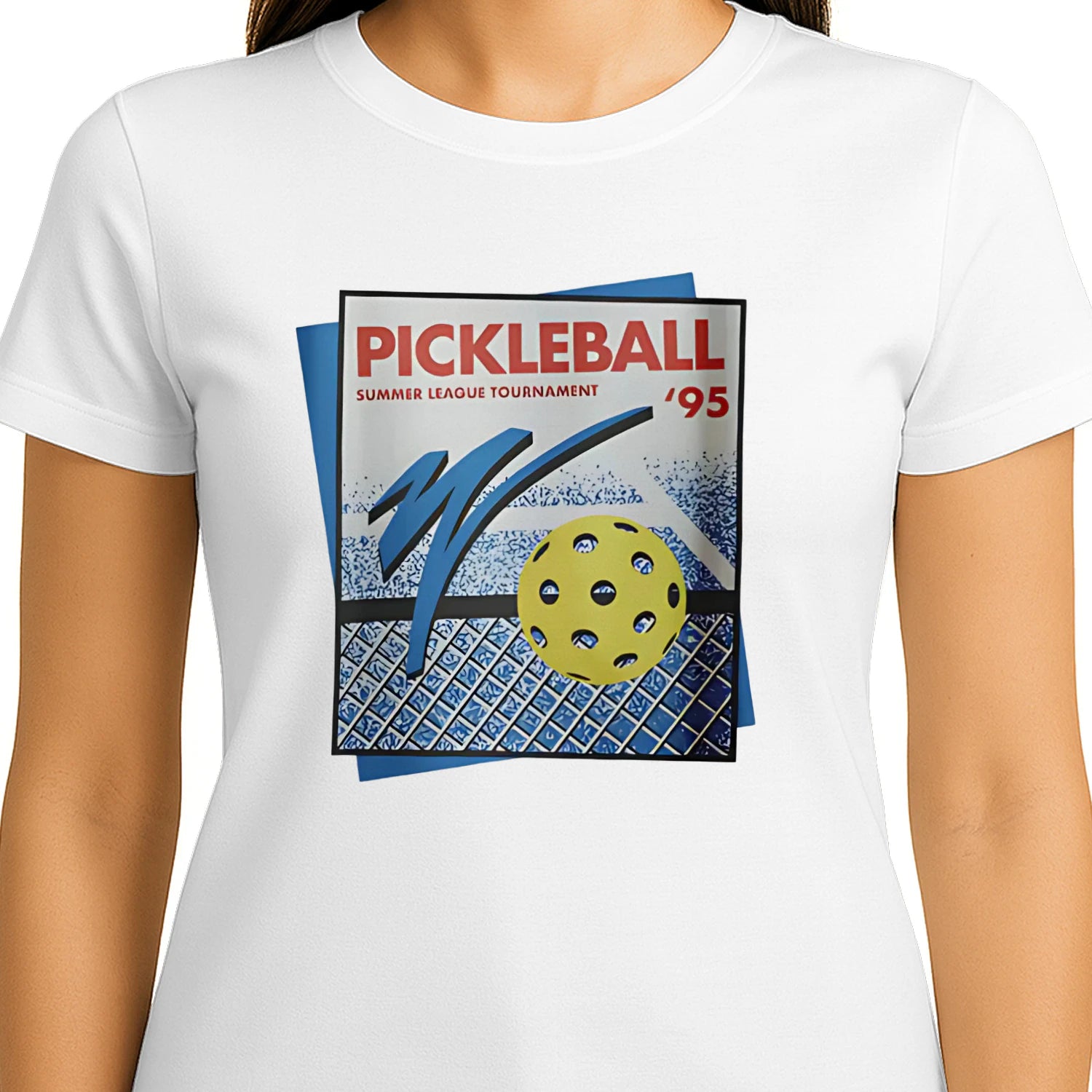 Retro Pickleball Court for Women’s T-Shirt – Funny Gift