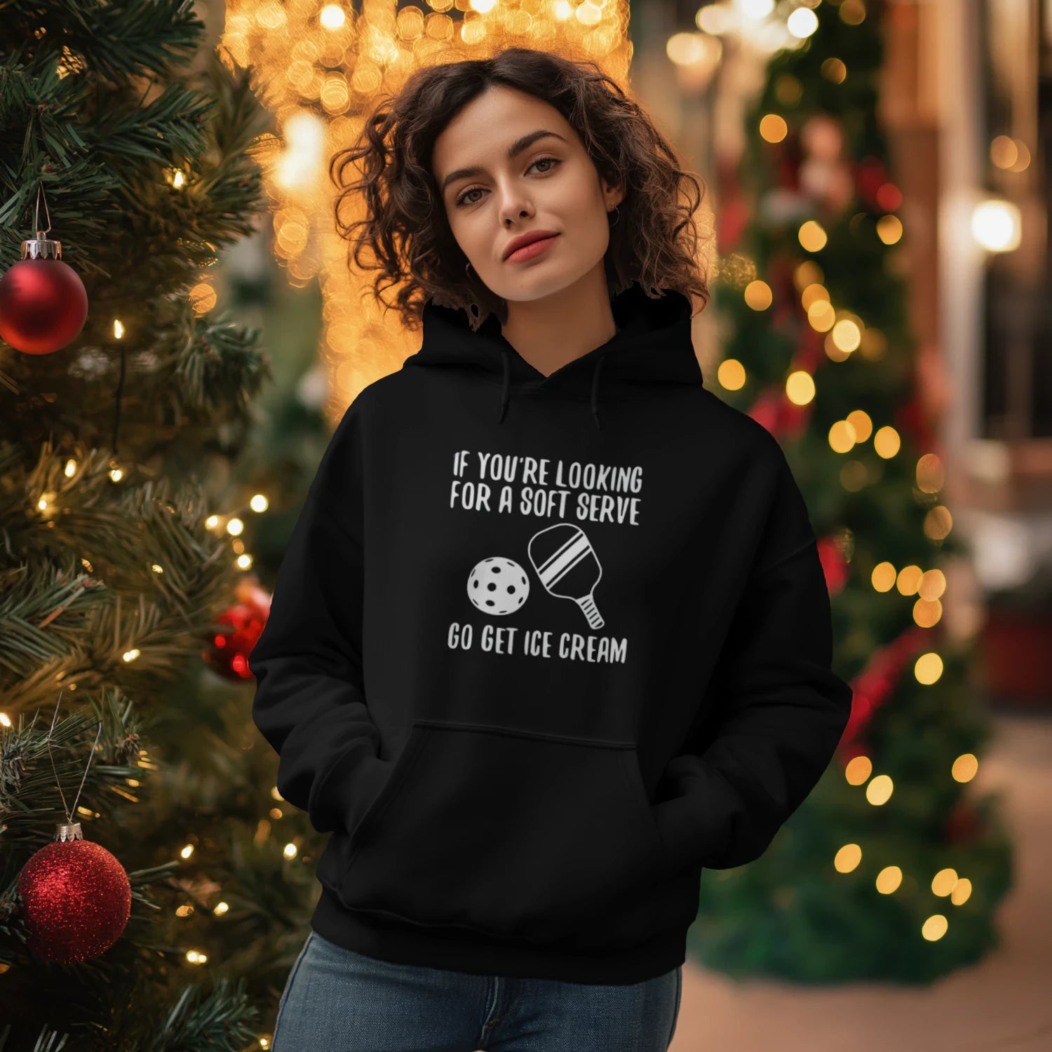 soft serve joke pickleball Women’s Hoodie – Funny Gift