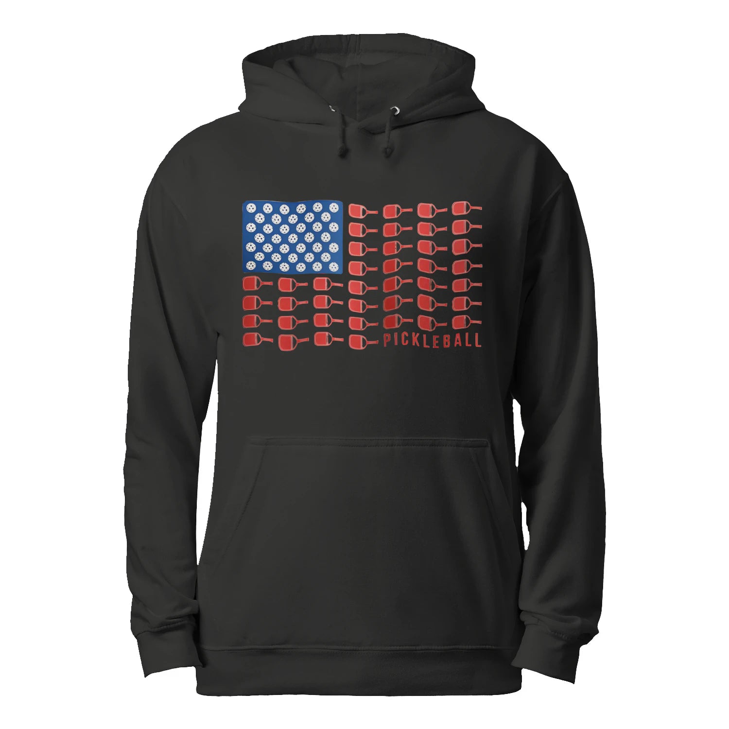 American Flag Pickleball Men’s Hoodie – Funny Gift