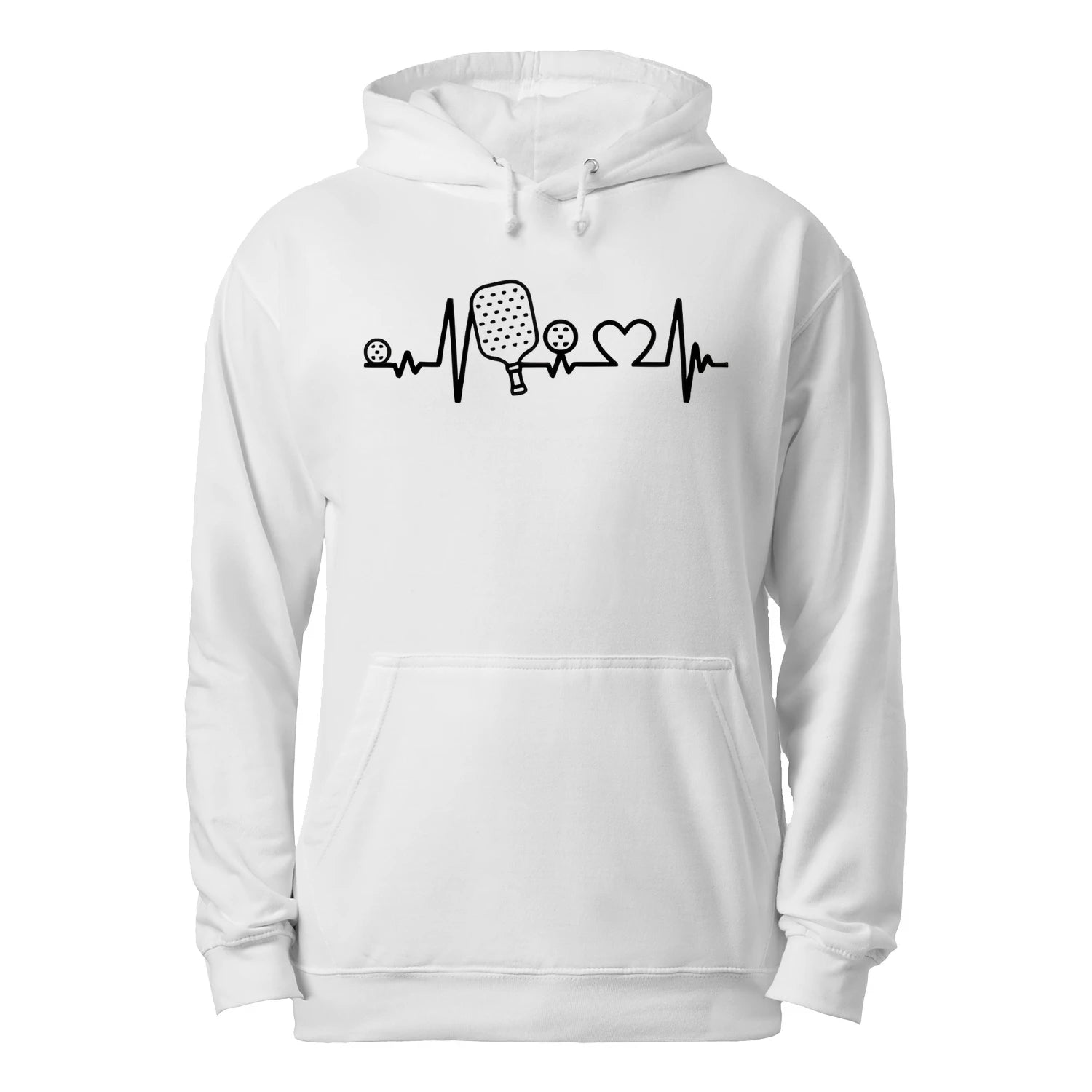 Pickleball Heartbeat Men’s Hoodie – Funny Gift