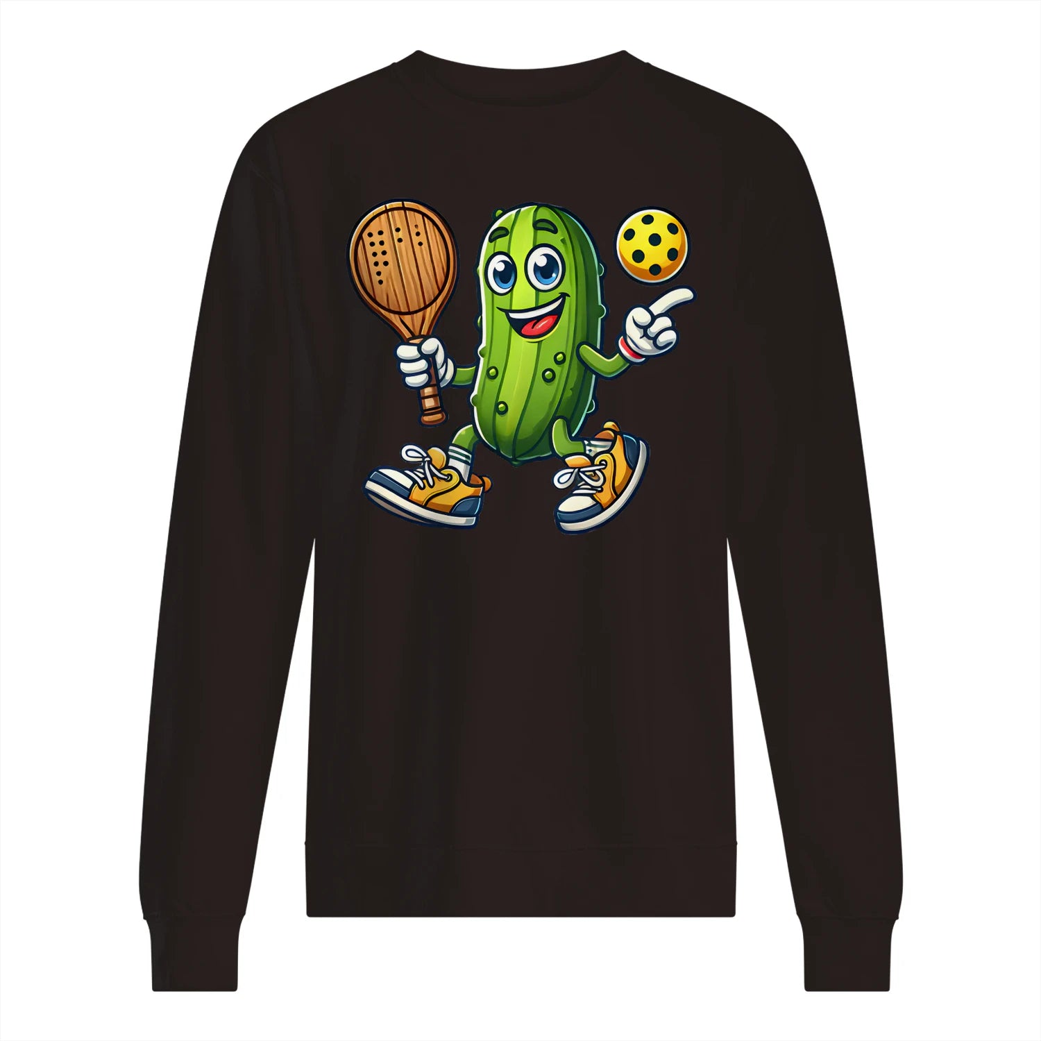 Funny Pickle Pickleball Player Cartoon Classic Men’s Sweatshirt – Funny Gift