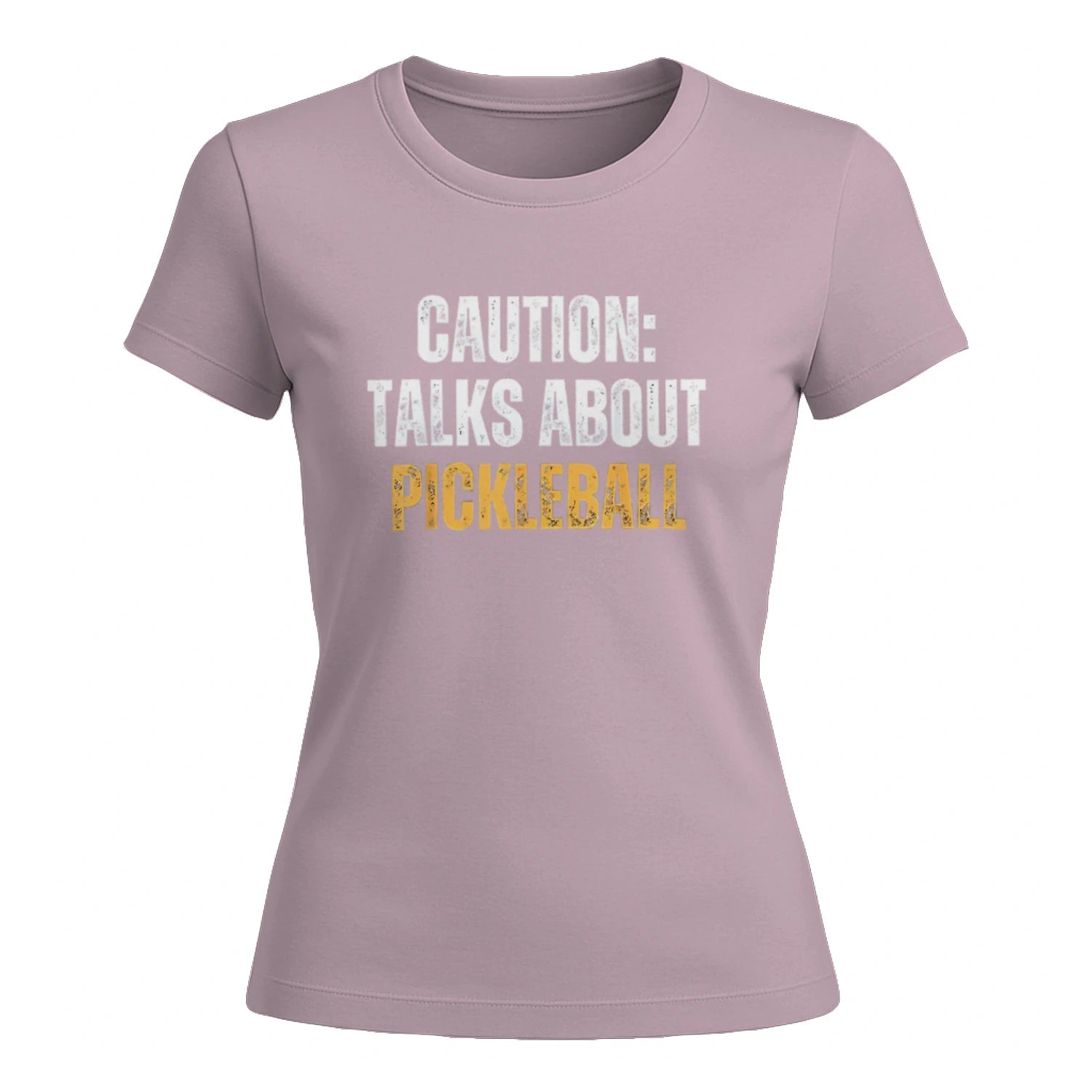 Caution: Talks About Pickleball for Women’s T-Shirt – Funny Gift