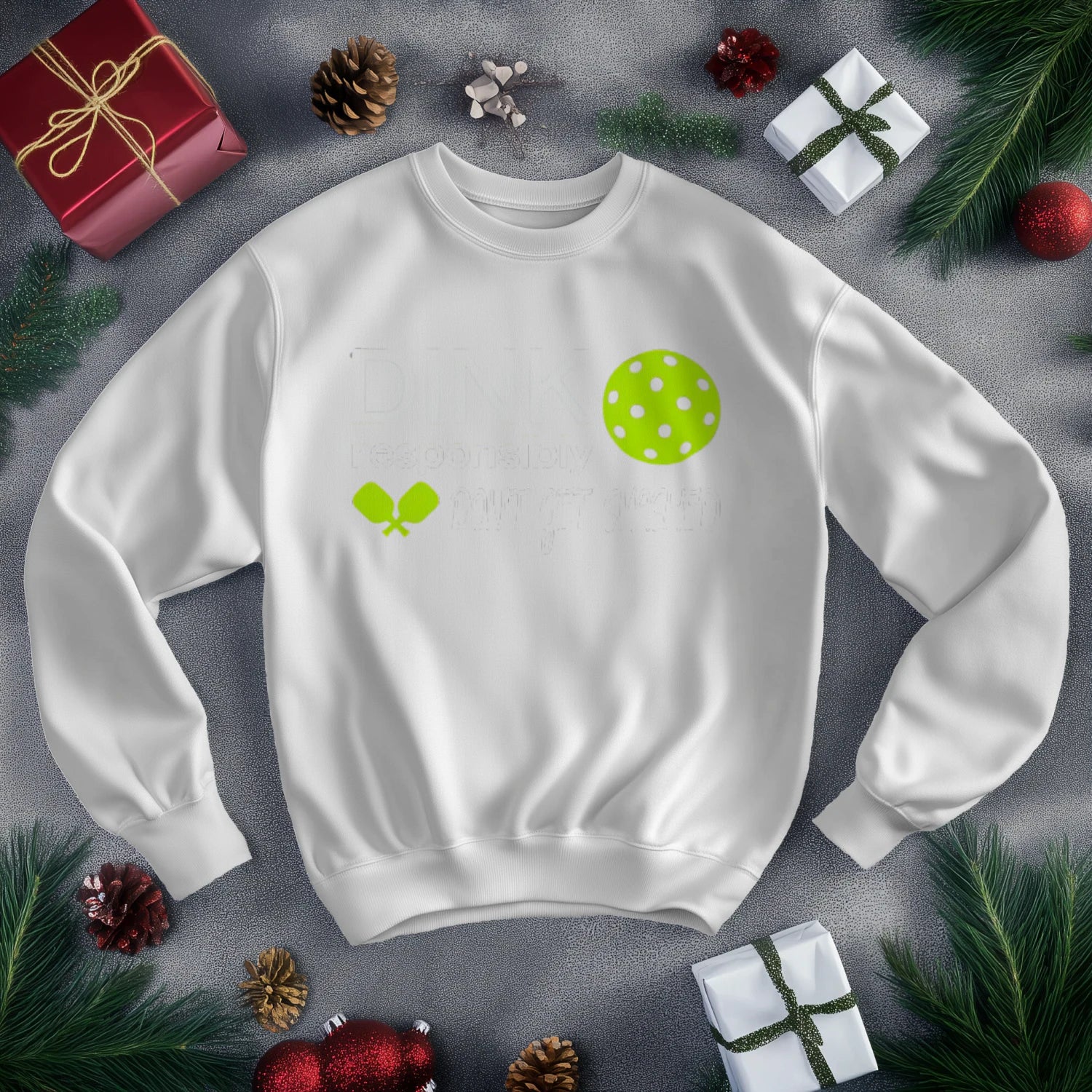 Dink Responsibly Pickleball Men’s Sweatshirt – Funny Gift