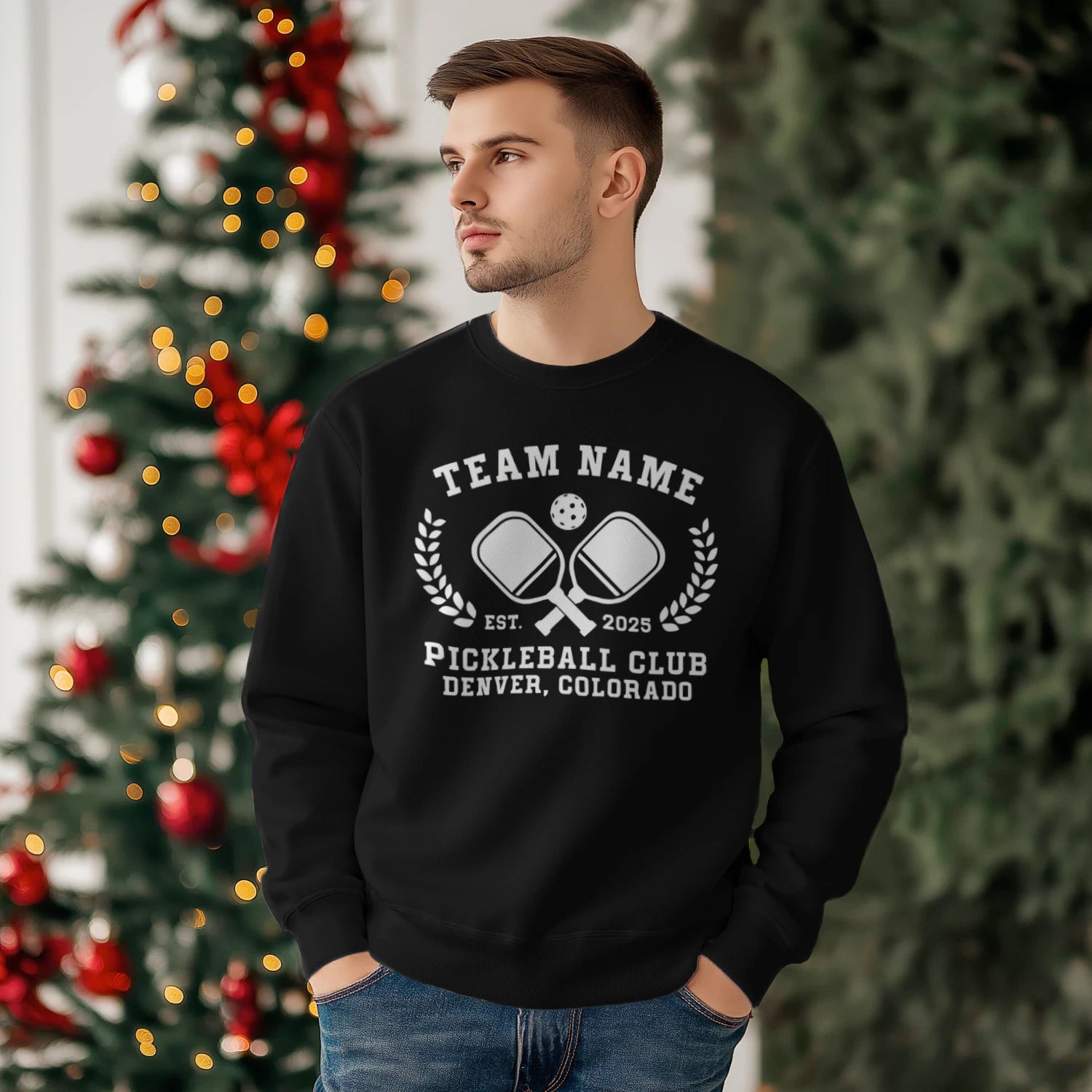 Pickleball Club Team Name Men’s Sweatshirt – Funny Gift