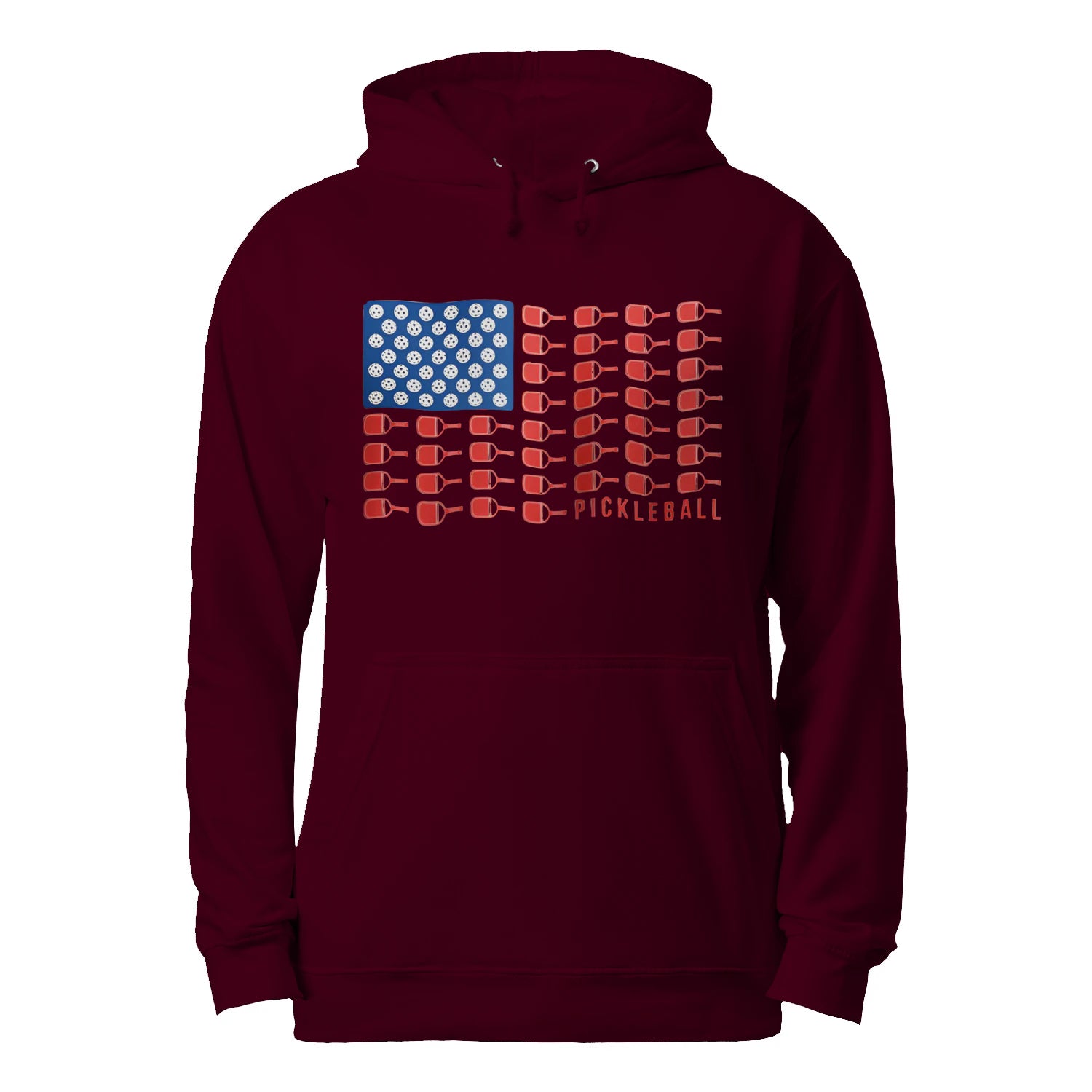 American Flag Pickleball Men’s Hoodie – Funny Gift