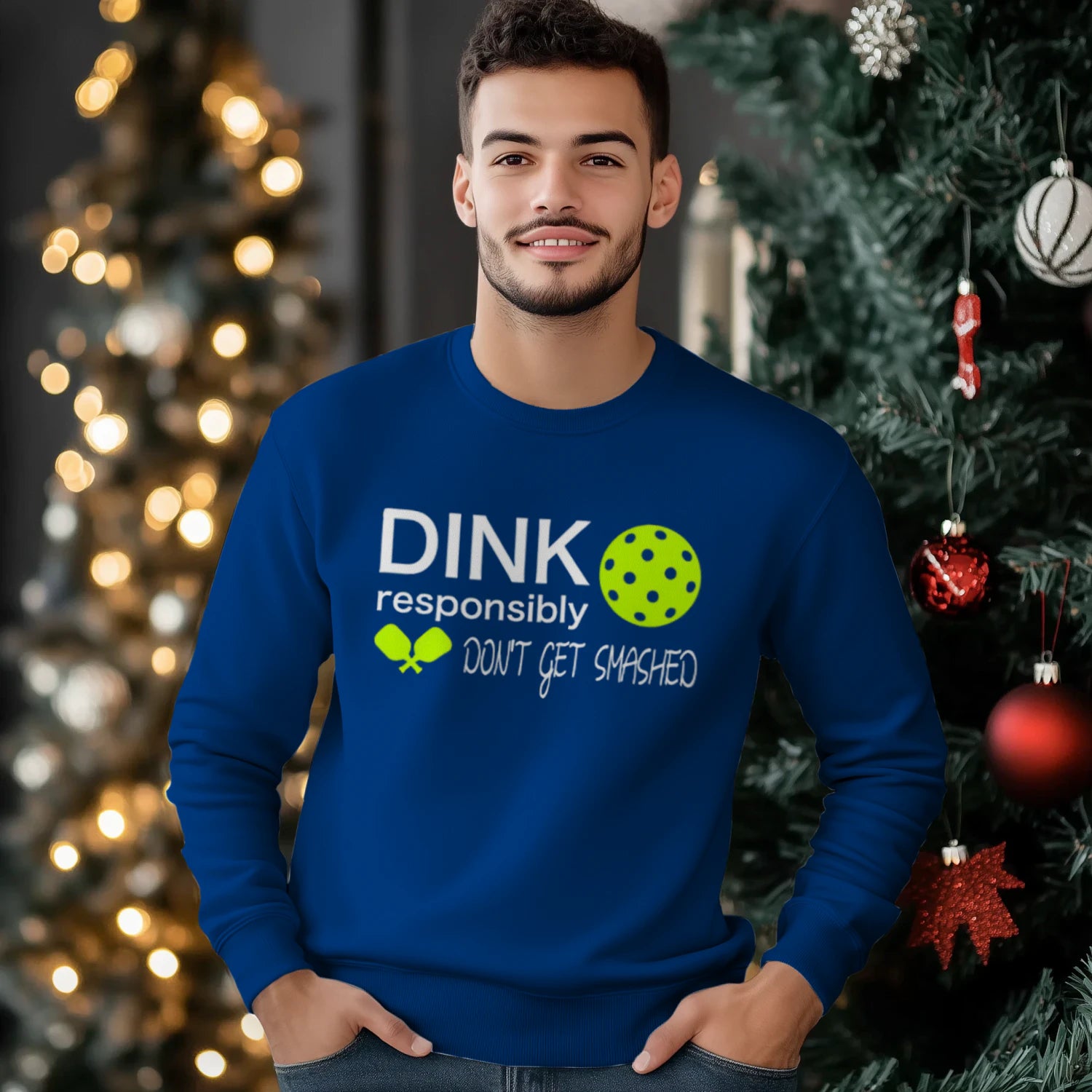Dink Responsibly Pickleball Men’s Sweatshirt – Funny Gift