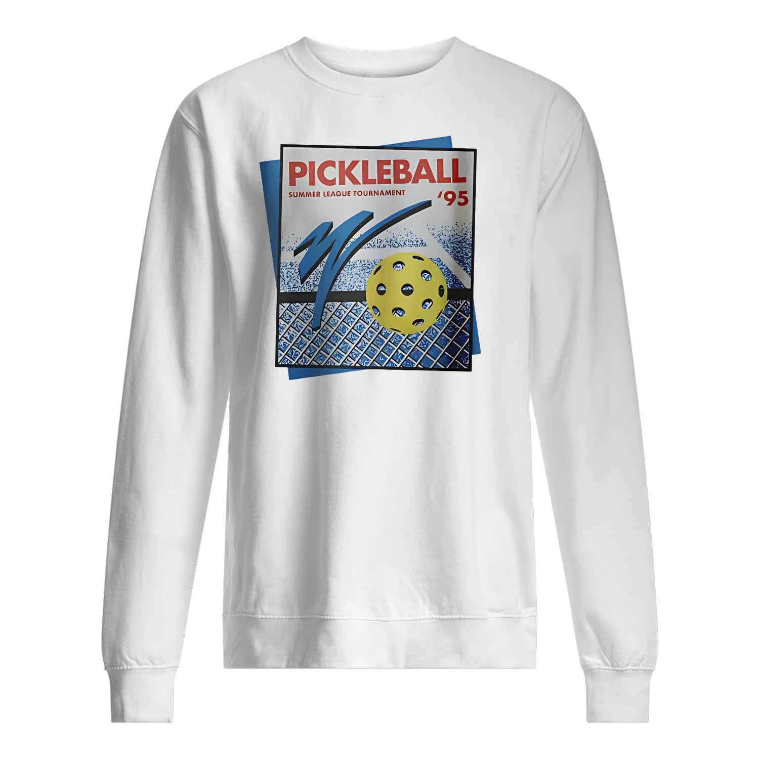 Retro Pickleball Court Men’s Sweatshirt – Funny Gift
