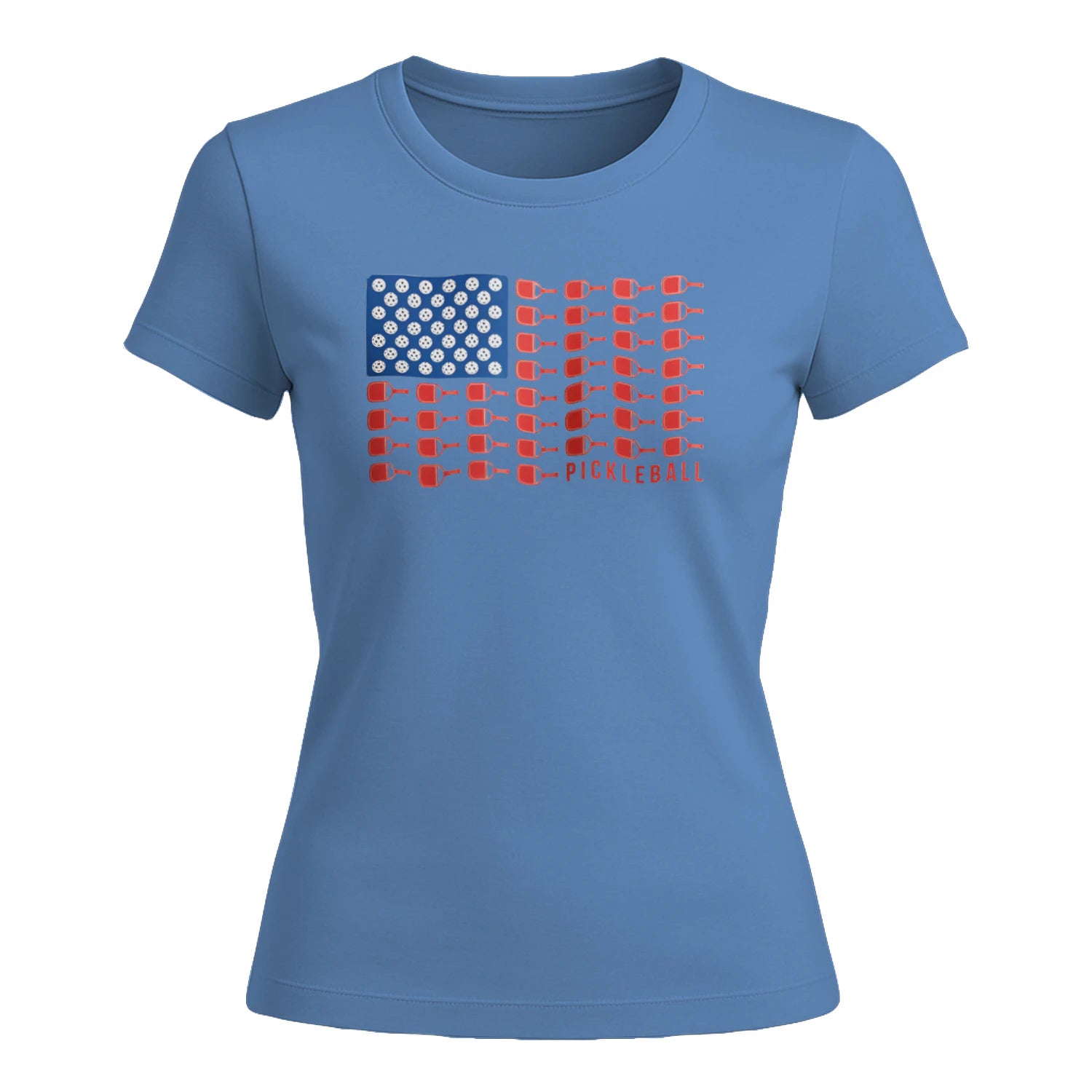 American Flag Pickleball for Women’s T-Shirt – Funny Gift