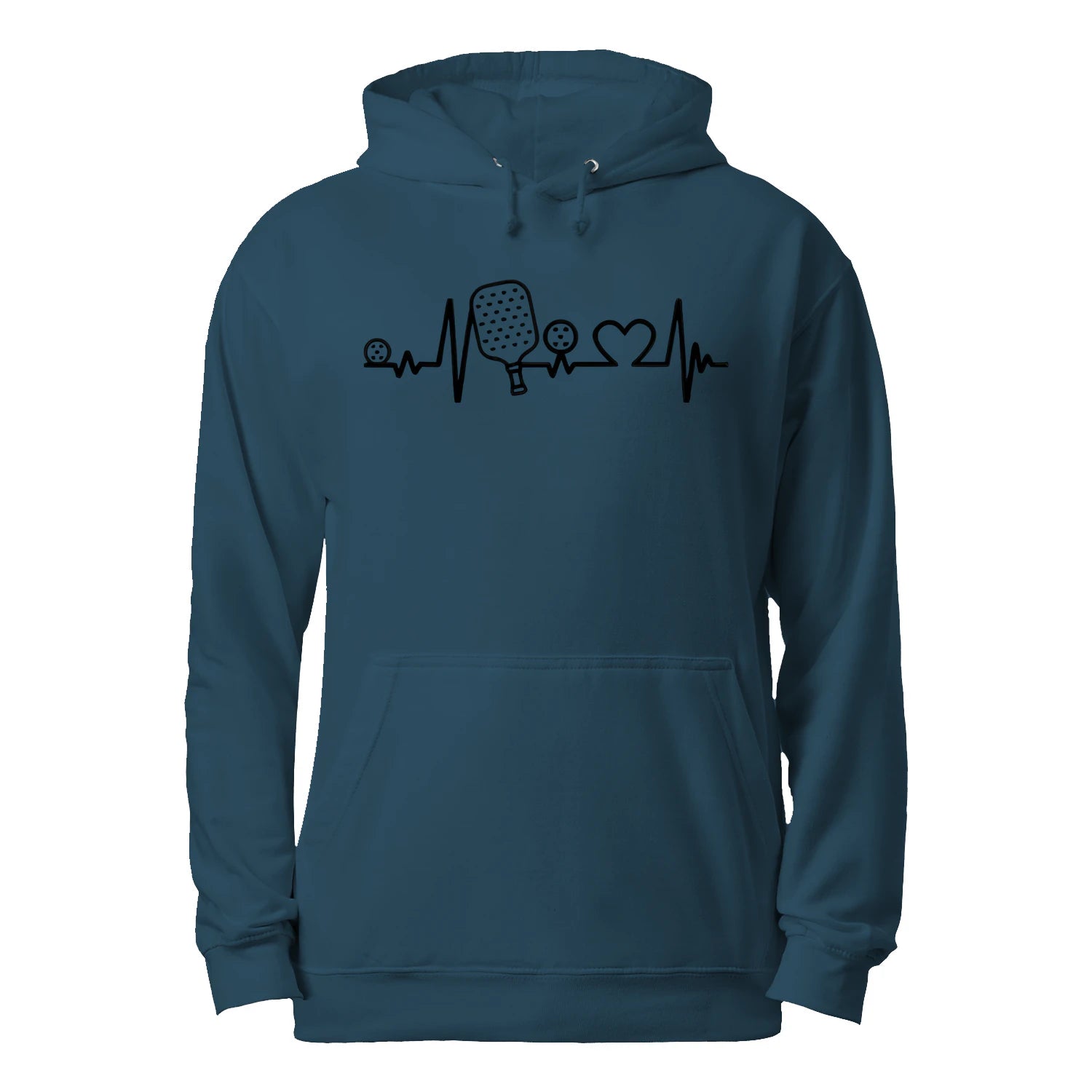 Pickleball Heartbeat Men’s Hoodie – Funny Gift
