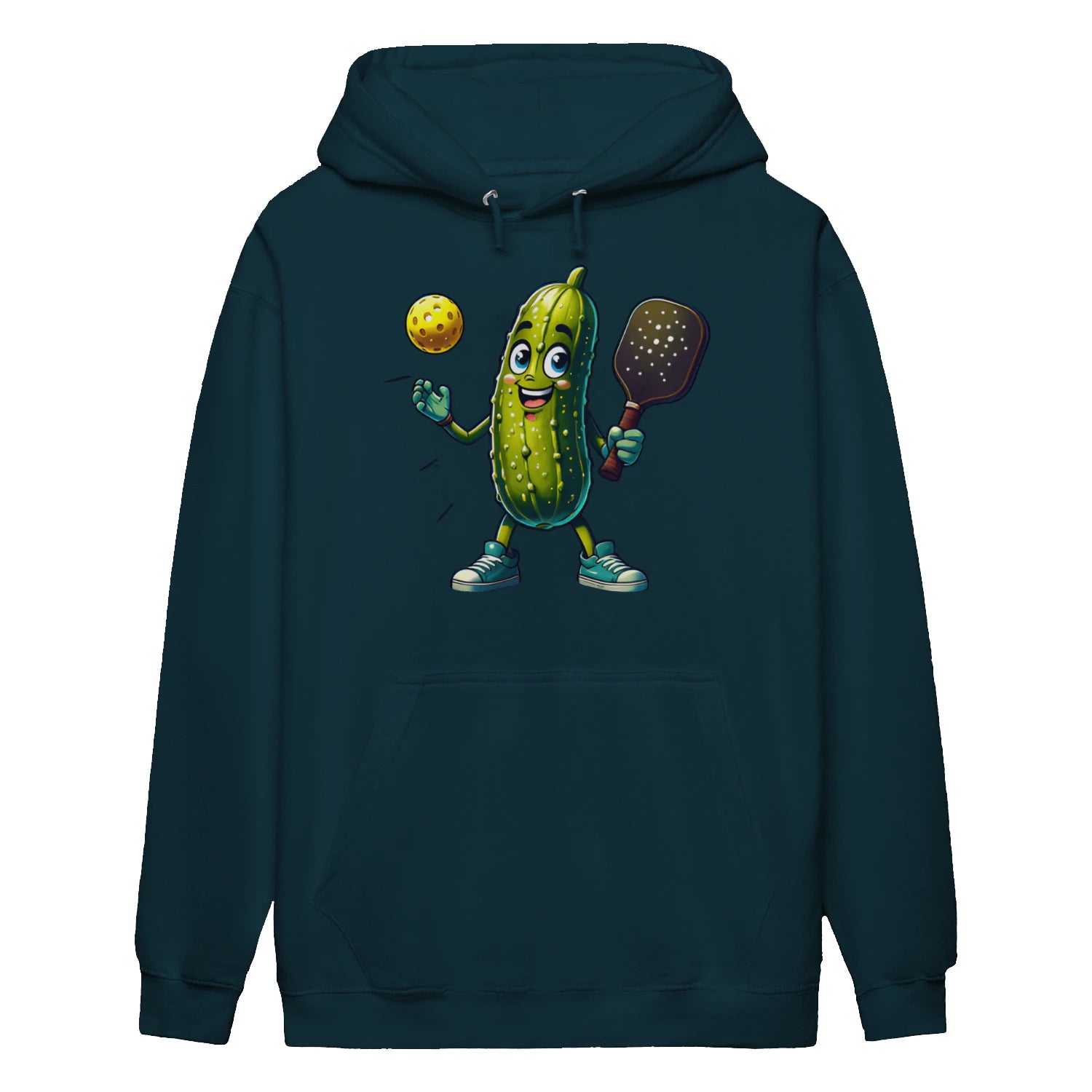 funny pickle pickleball player cartoon Women’s Hoodie – Funny Gift