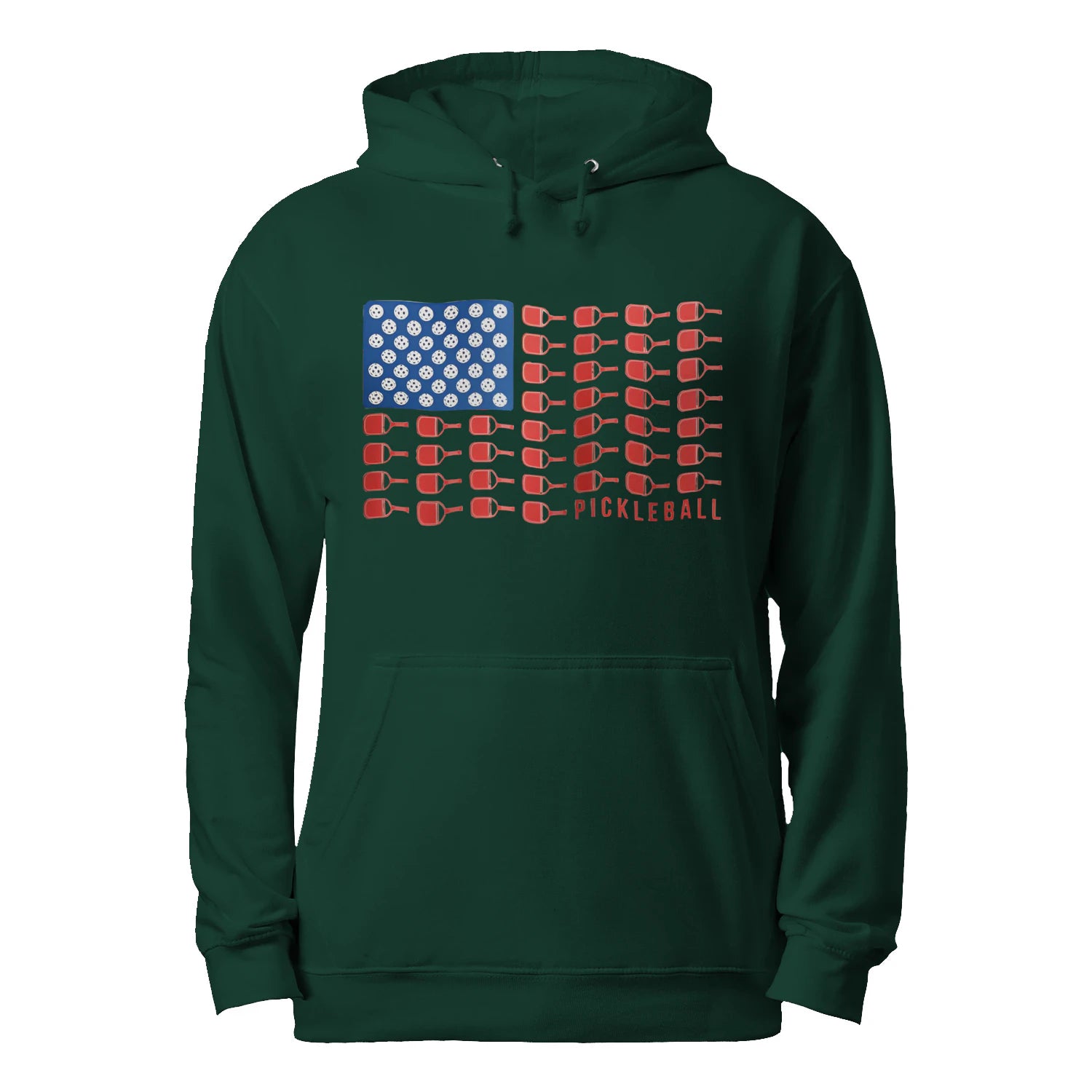 American Flag Pickleball Men’s Hoodie – Funny Gift
