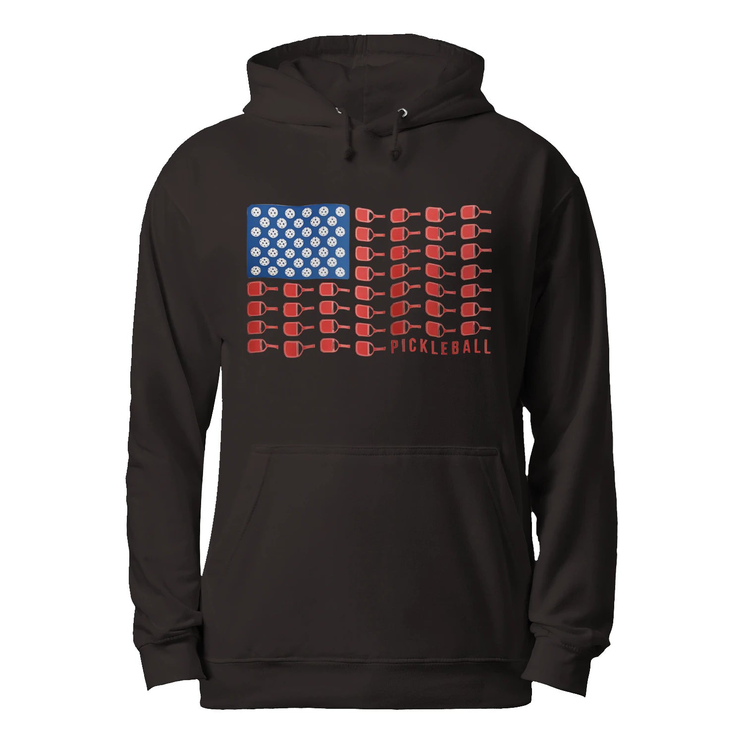 American Flag Pickleball Men’s Hoodie – Funny Gift