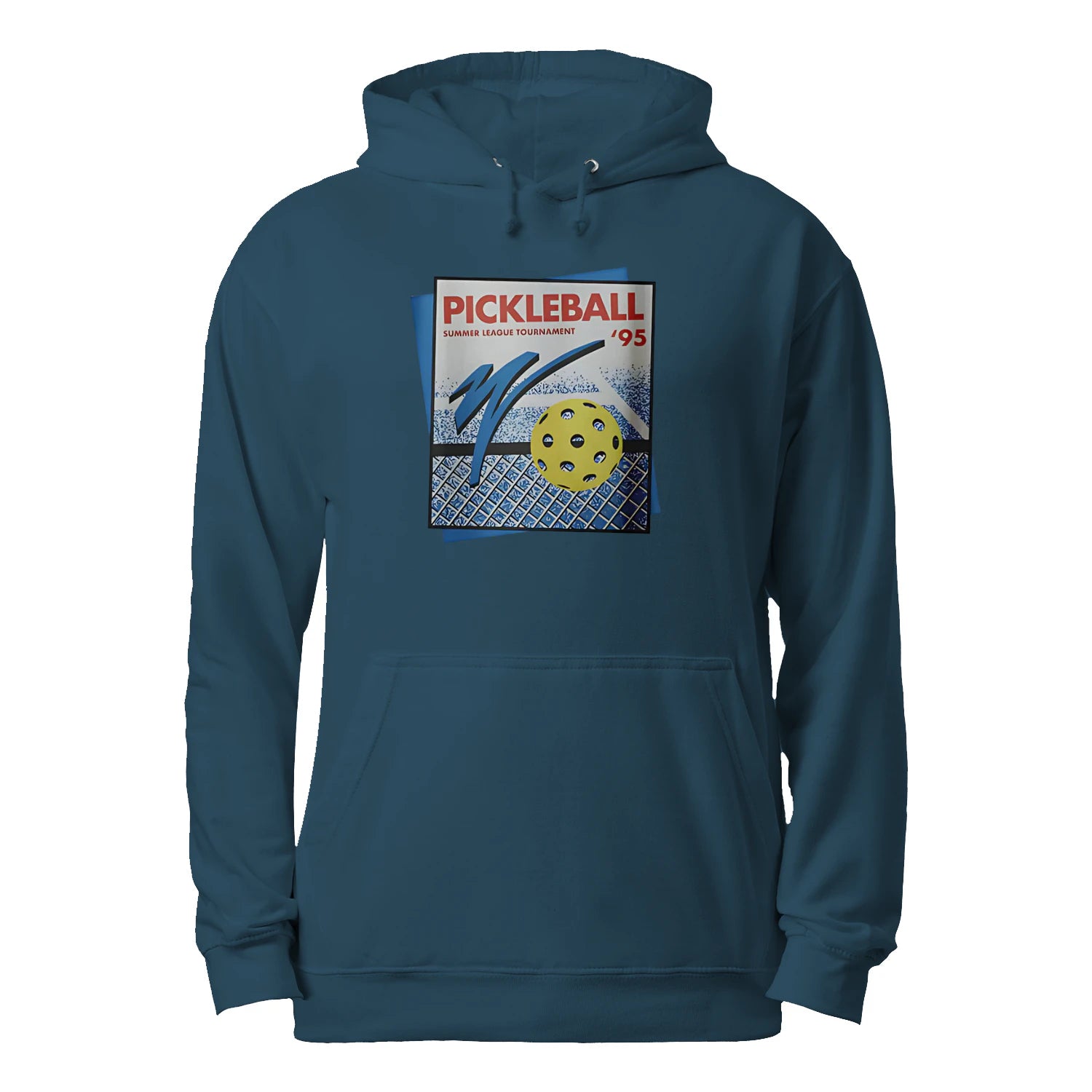 Retro Pickleball Court Men’s Hoodie – Funny Gift