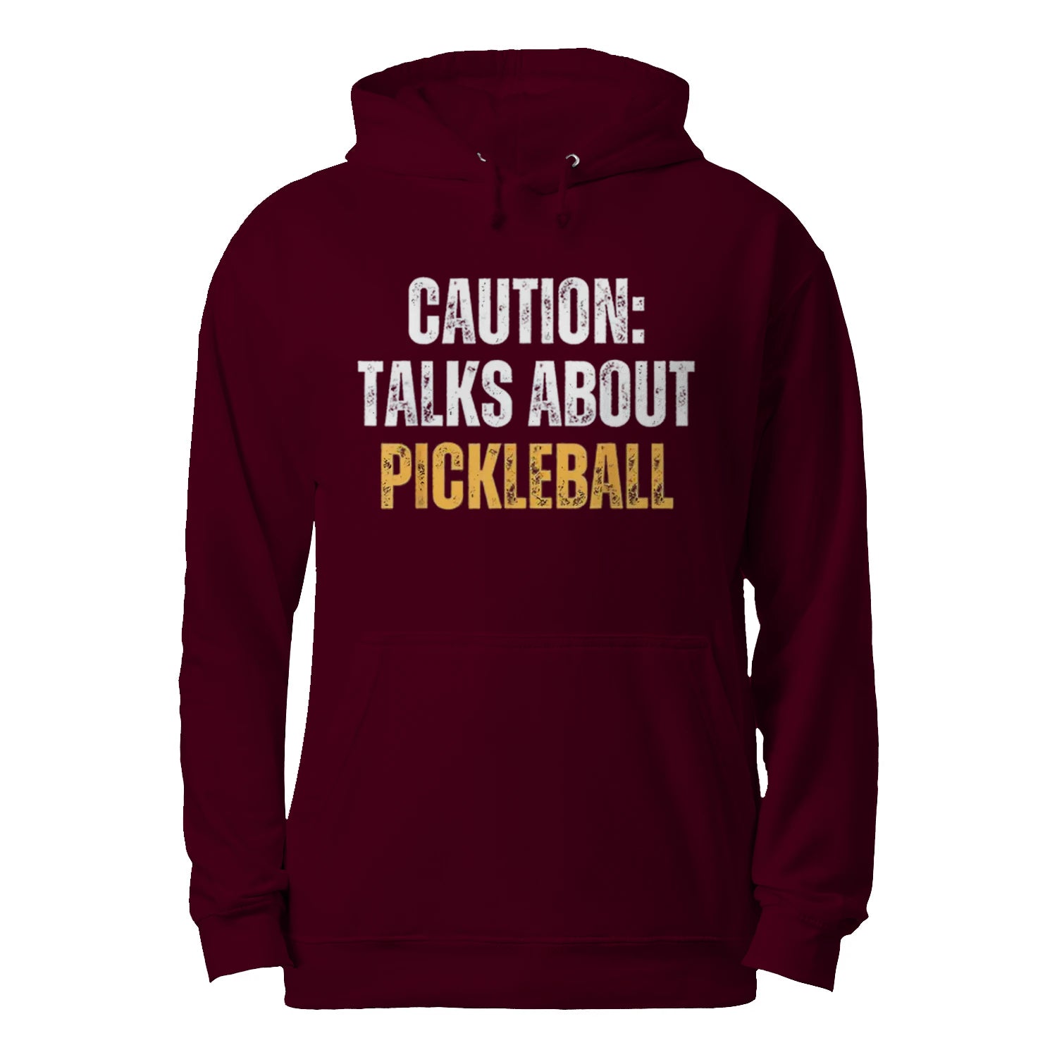 Caution: Talks About Pickleball Men’s Hoodie – Funny Gift