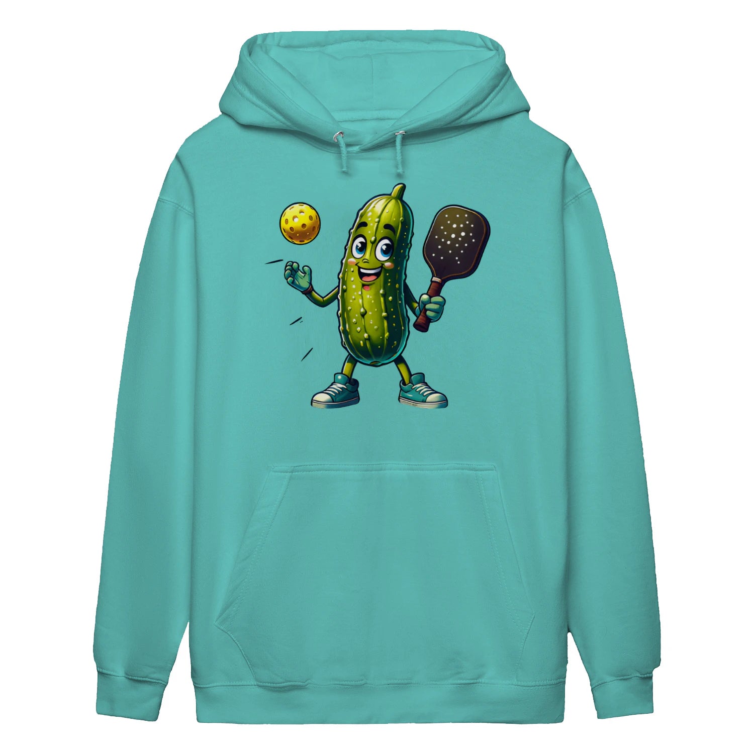 funny pickle pickleball player cartoon Women’s Hoodie – Funny Gift