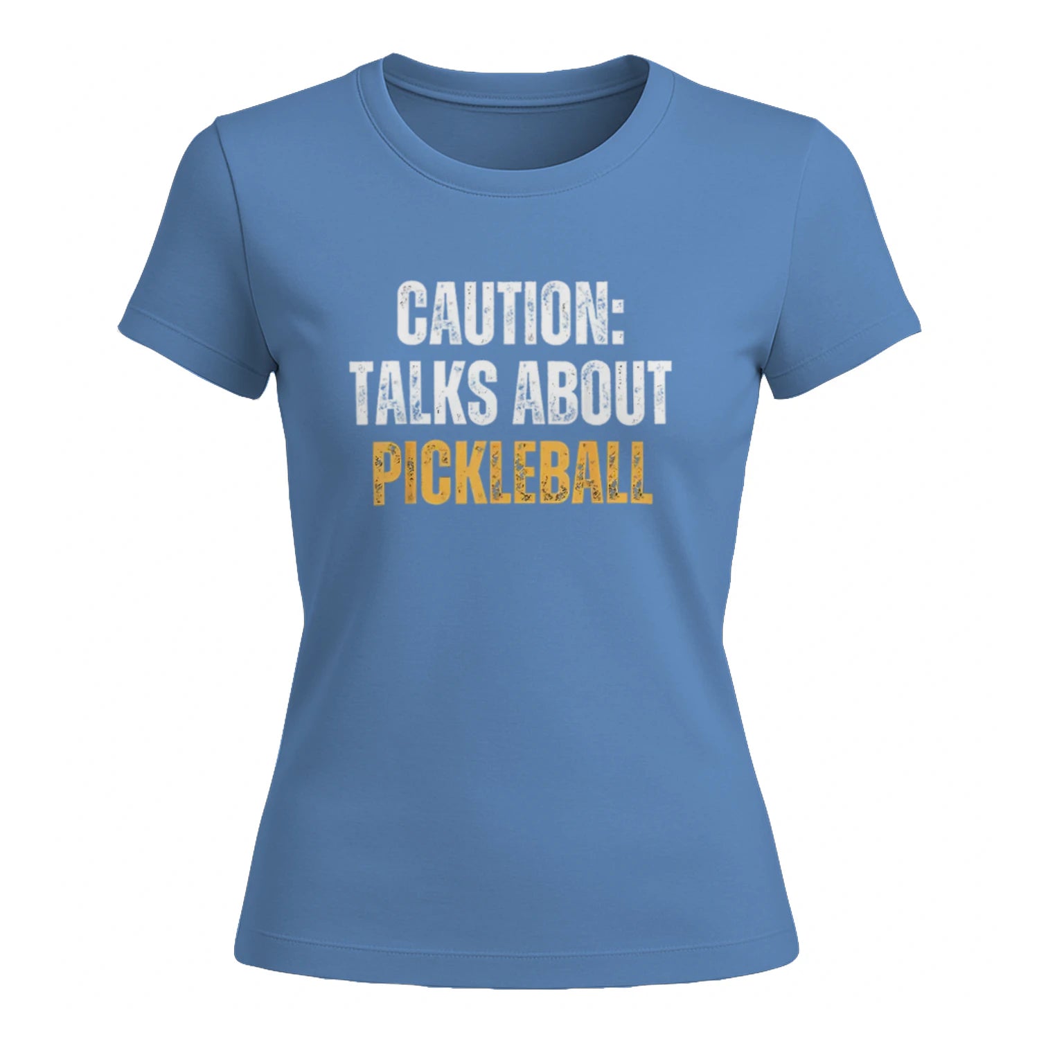 Caution: Talks About Pickleball for Women’s T-Shirt – Funny Gift