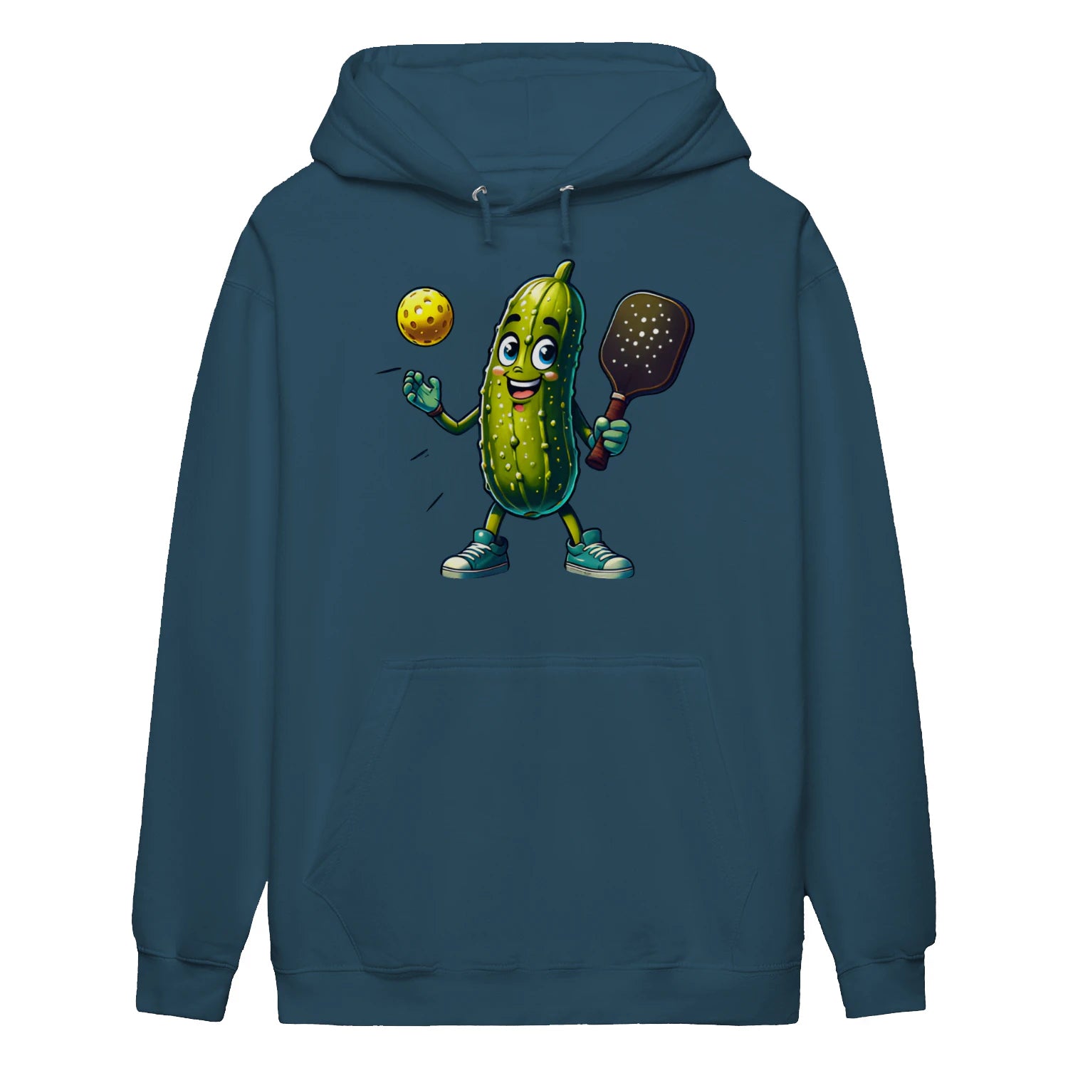funny pickle pickleball player cartoon Women’s Hoodie – Funny Gift
