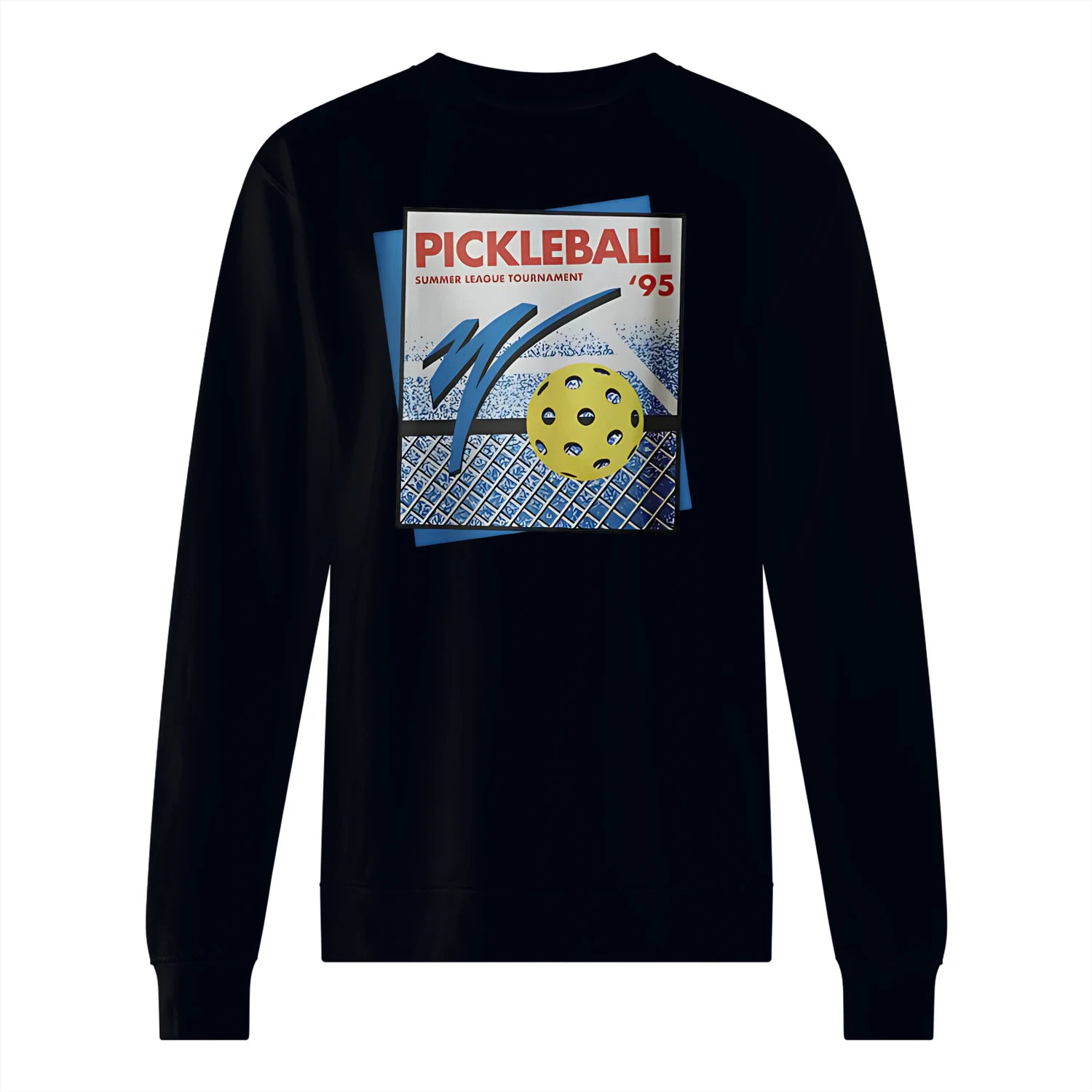 Retro Pickleball Court Men’s Sweatshirt – Funny Gift