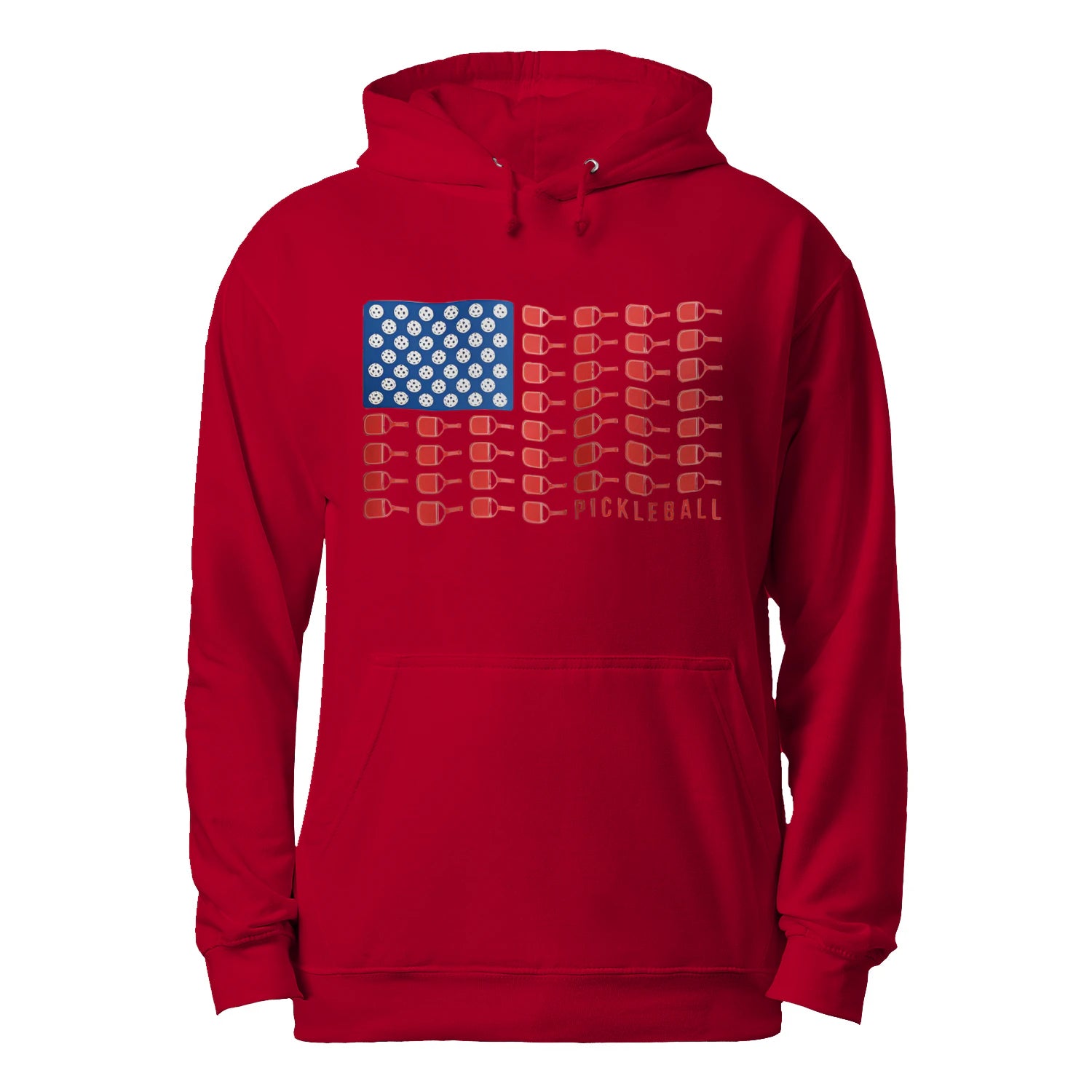 American Flag Pickleball Men’s Hoodie – Funny Gift
