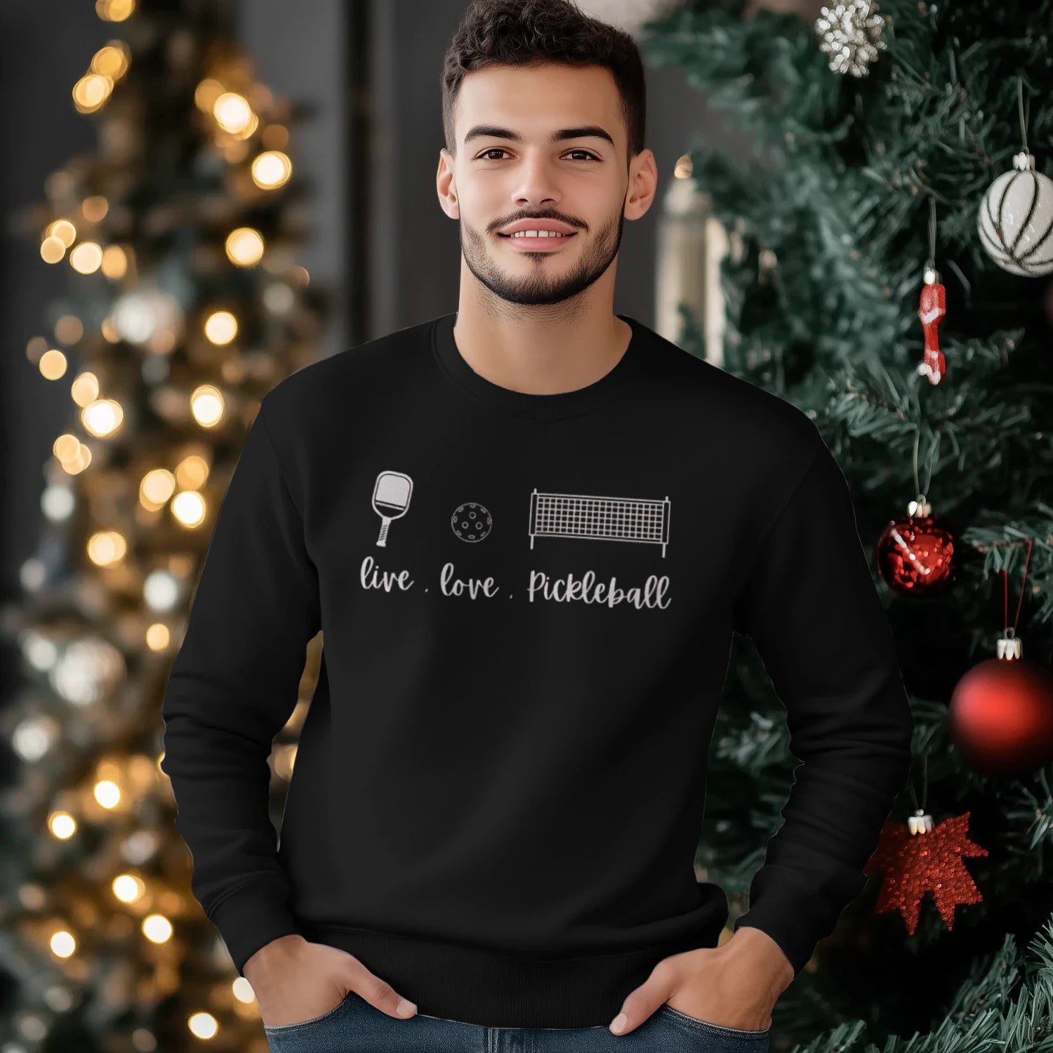 Eat. Love. Pickleball Men’s Sweatshirt – Funny Gift