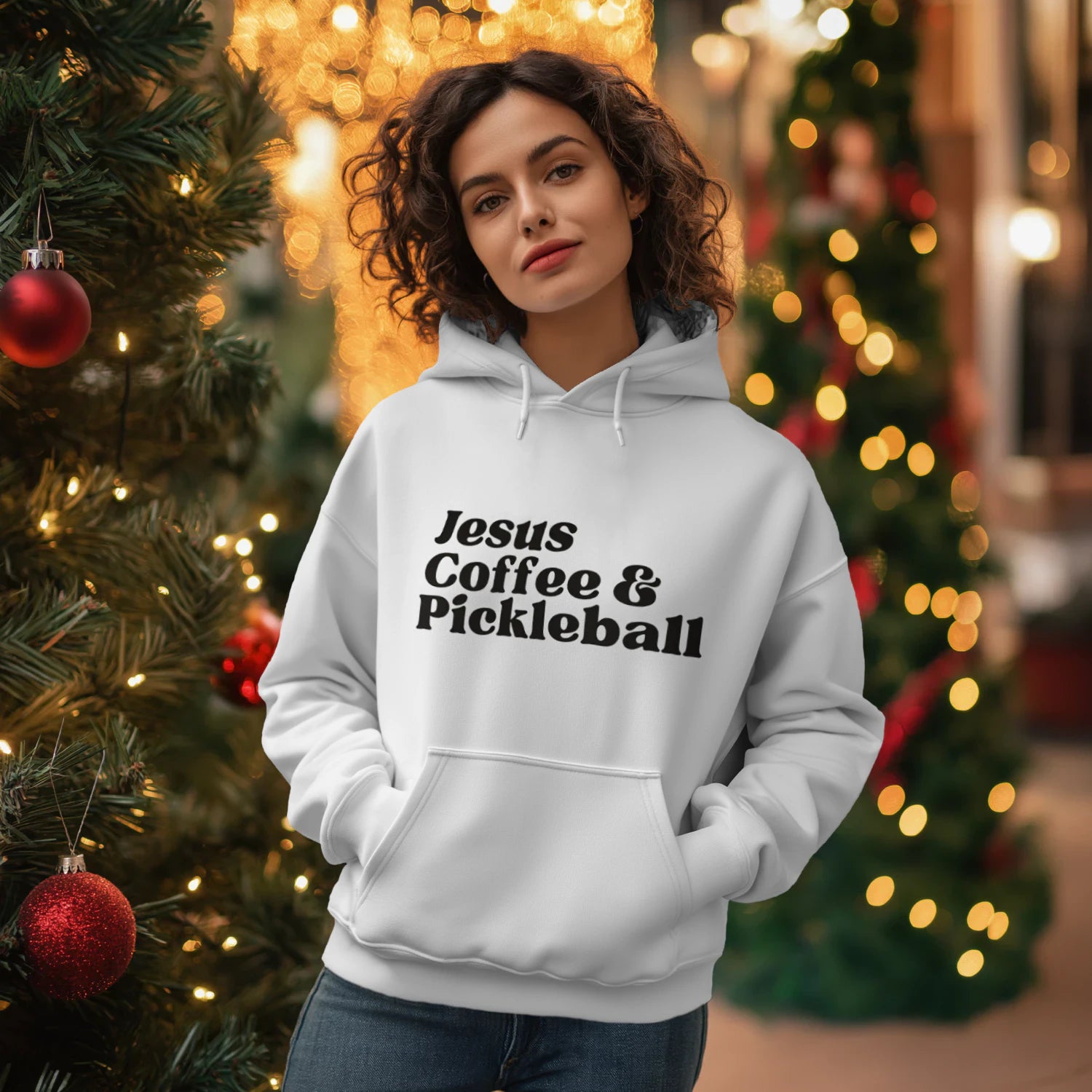 jesus coffee pickleball Women’s Hoodie – Funny Gift