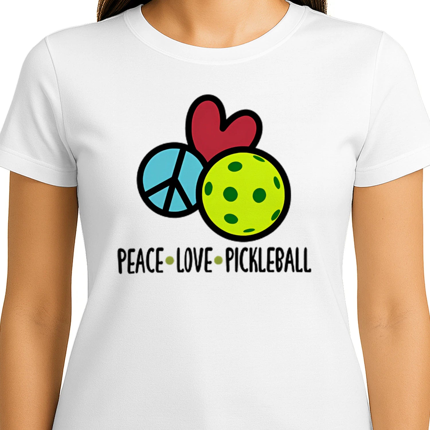 Peace Love Pickleball for Women’s T-Shirt – Funny Gift