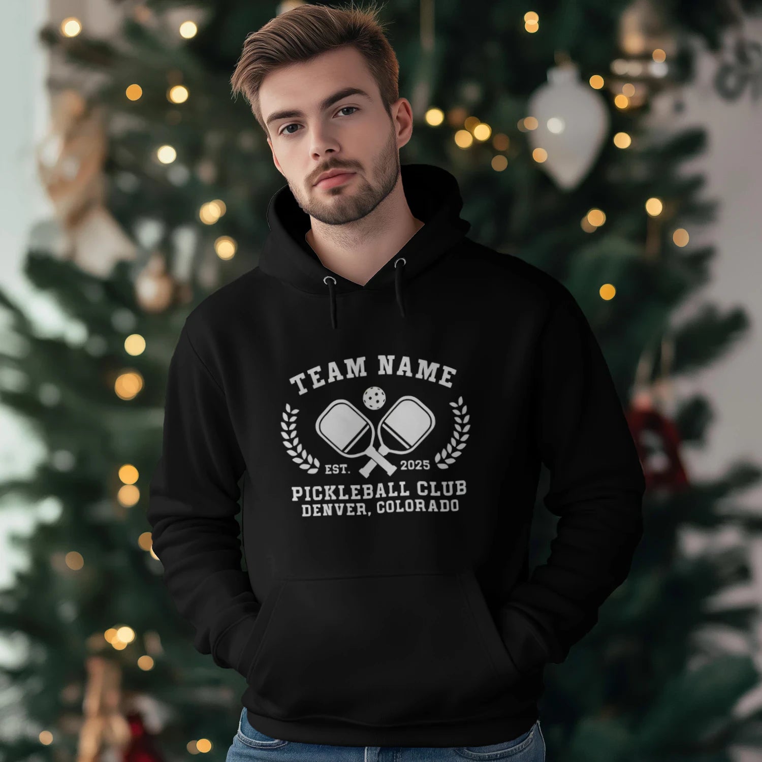 Pickleball Club Team Name Men’s Hoodie – Funny Gift