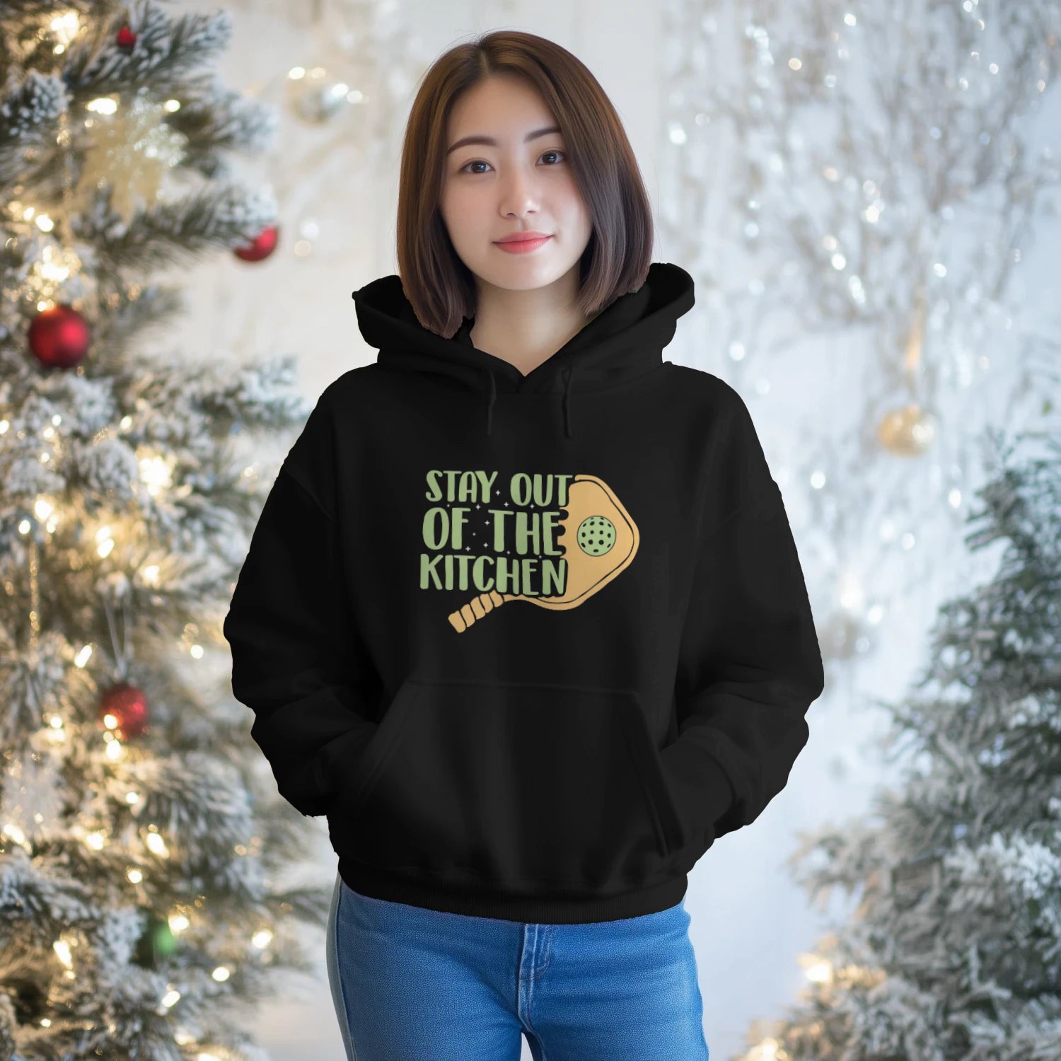 stay out of the kitchen Pickleball Women’s Hoodie – Funny Gift