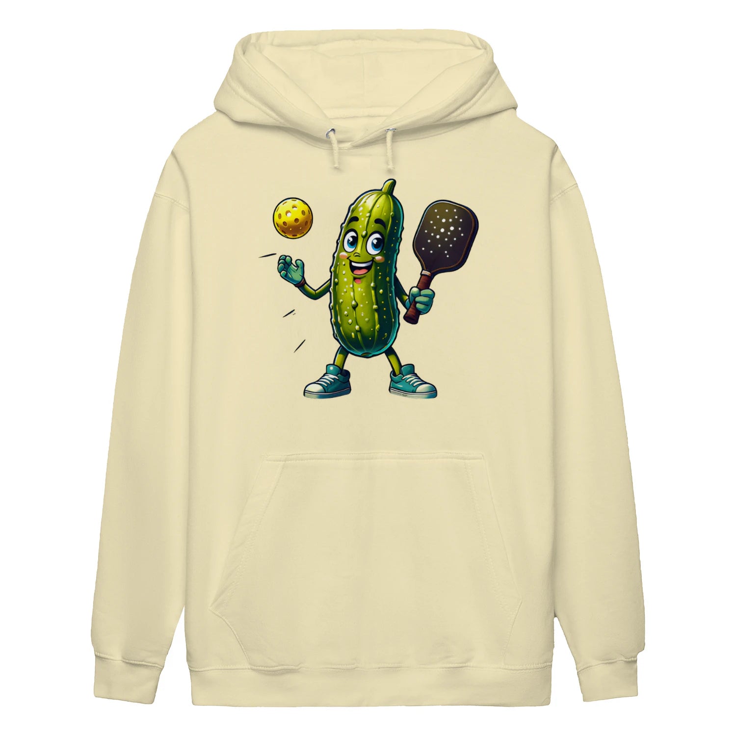 funny pickle pickleball player cartoon Women’s Hoodie – Funny Gift
