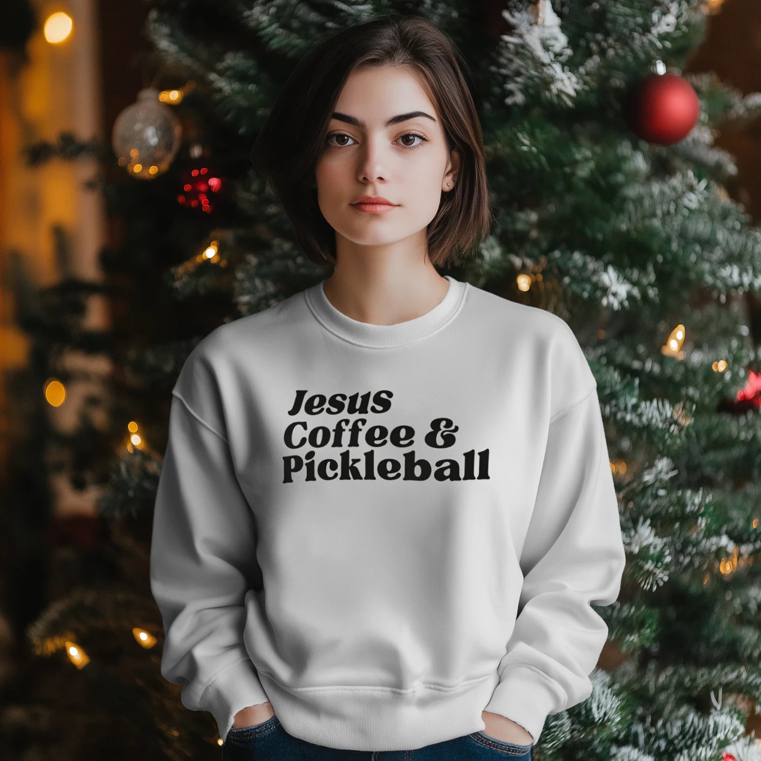 jesus coffee pickleball Women’s Sweatshirt – Funny Gift