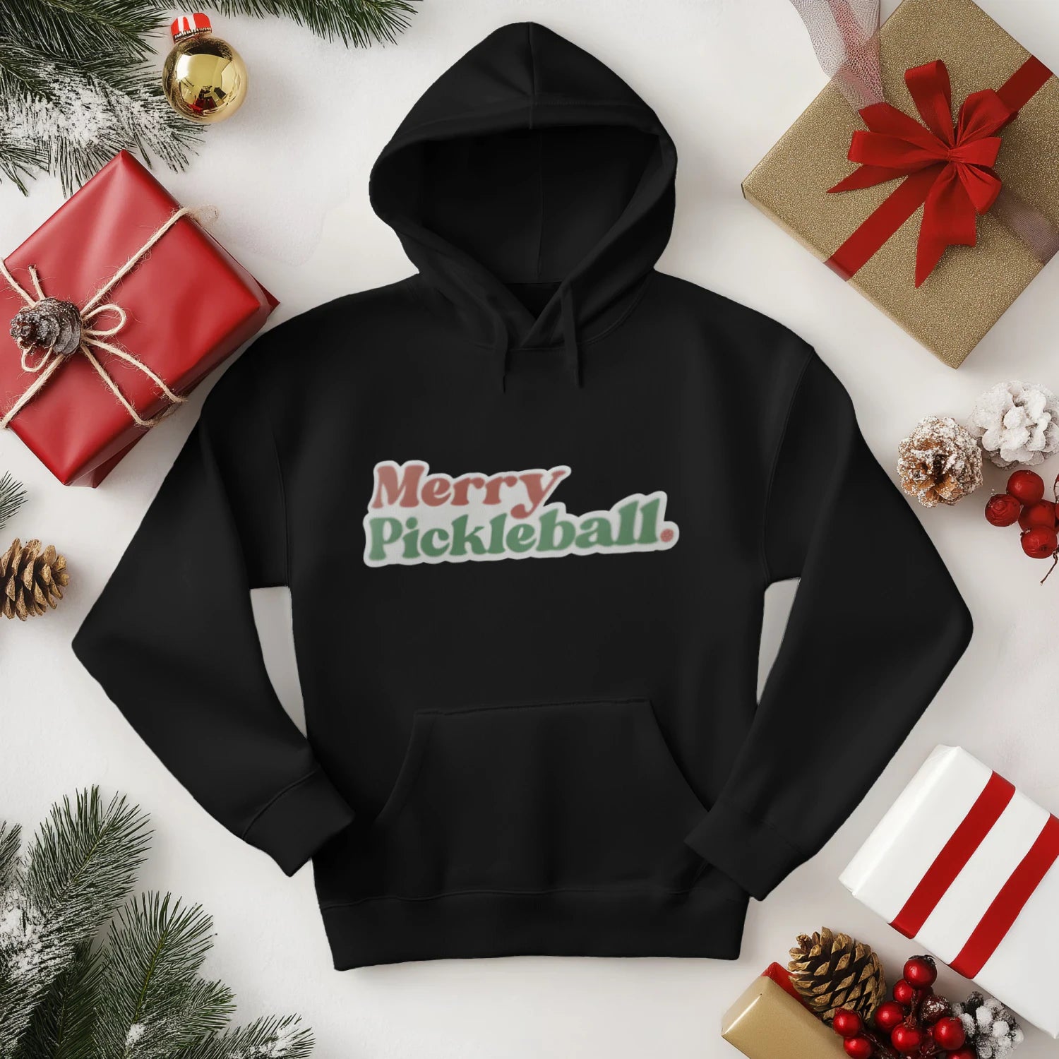 Merry Pickleball Men’s Hoodie – Funny Gift