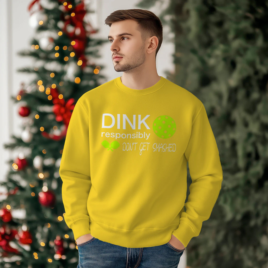 Dink Responsibly Pickleball Men’s Sweatshirt – Funny Gift