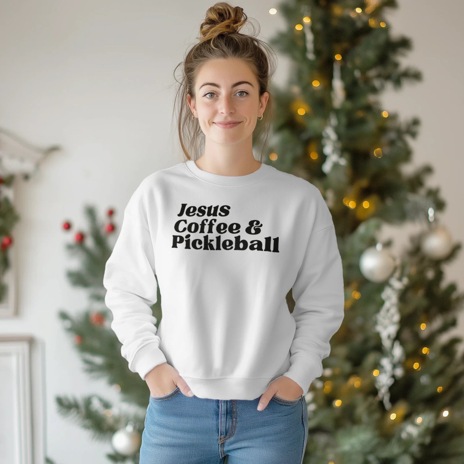 jesus coffee pickleball Women’s Sweatshirt – Funny Gift