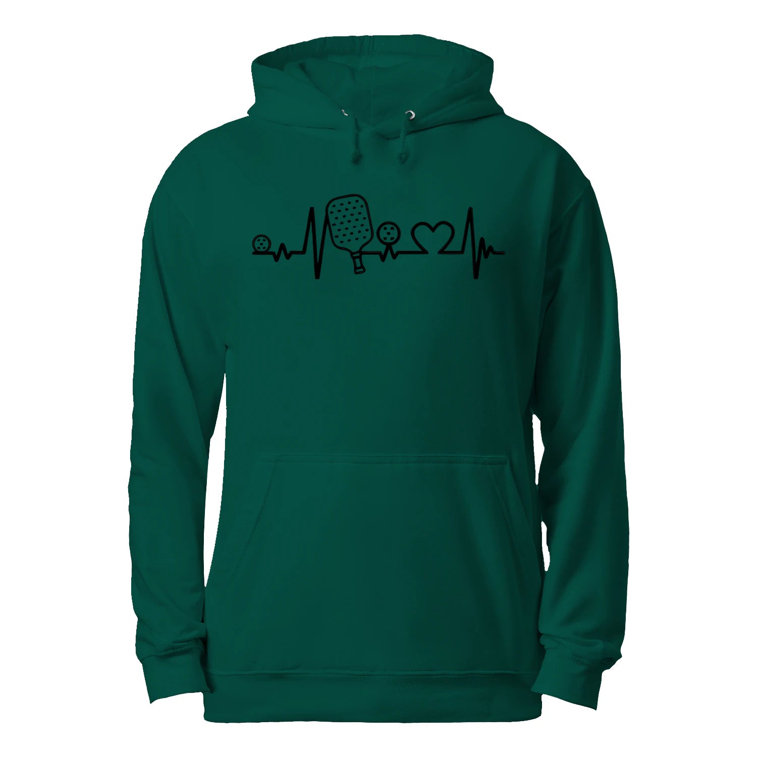 Pickleball Heartbeat Men’s Hoodie – Funny Gift