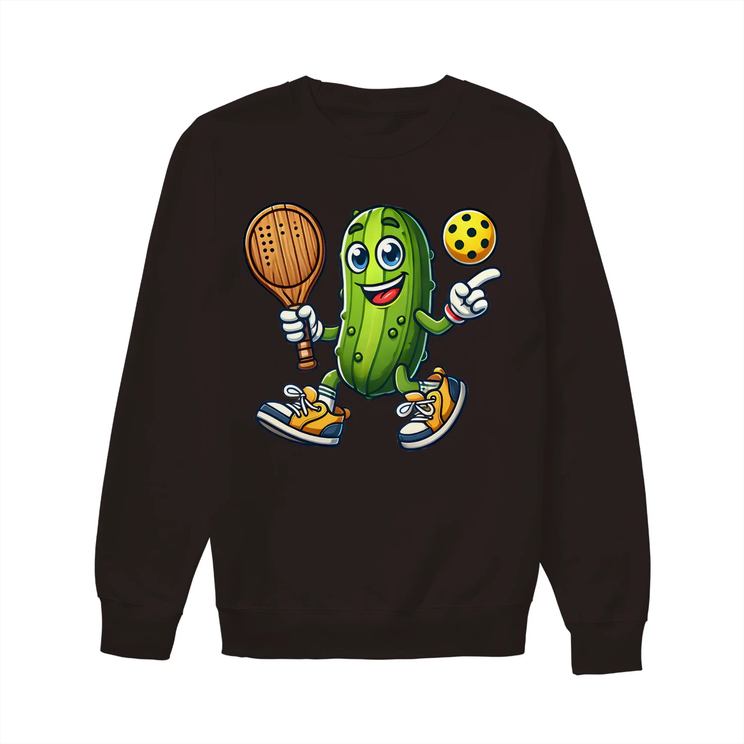 funny pickle pickleball player cartoon classic Women’s Sweatshirt – Funny Gift