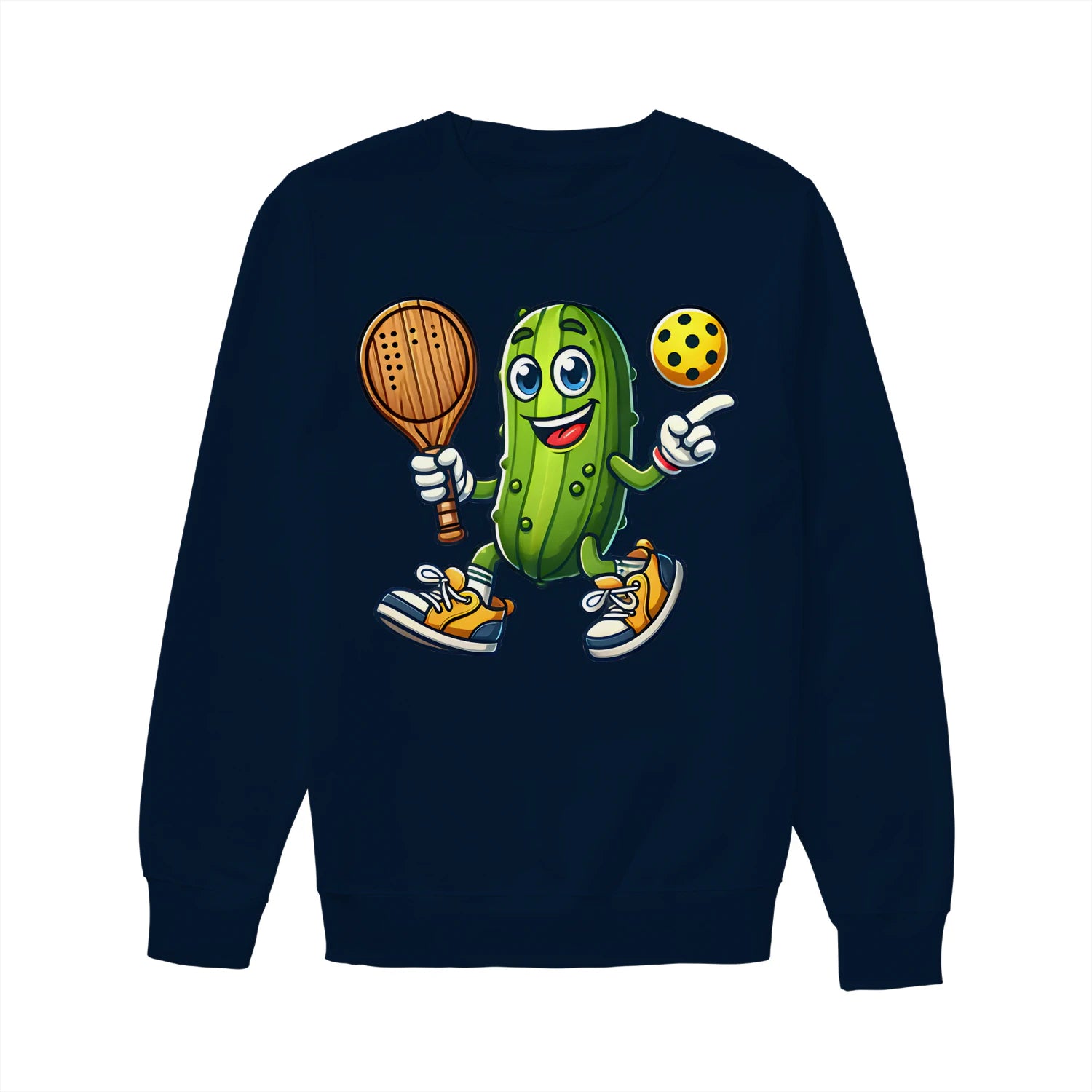 funny pickle pickleball player cartoon classic Women’s Sweatshirt – Funny Gift