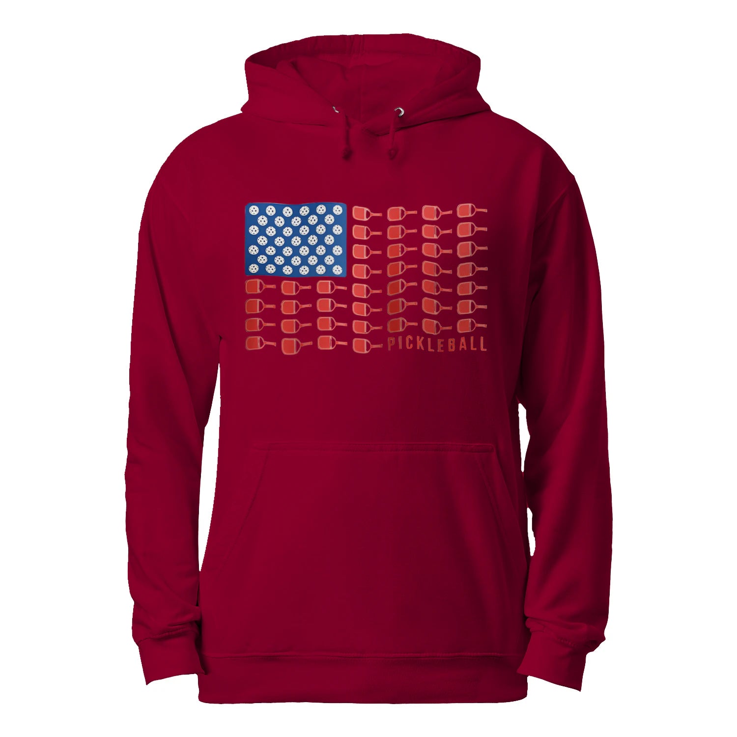 American Flag Pickleball Men’s Hoodie – Funny Gift