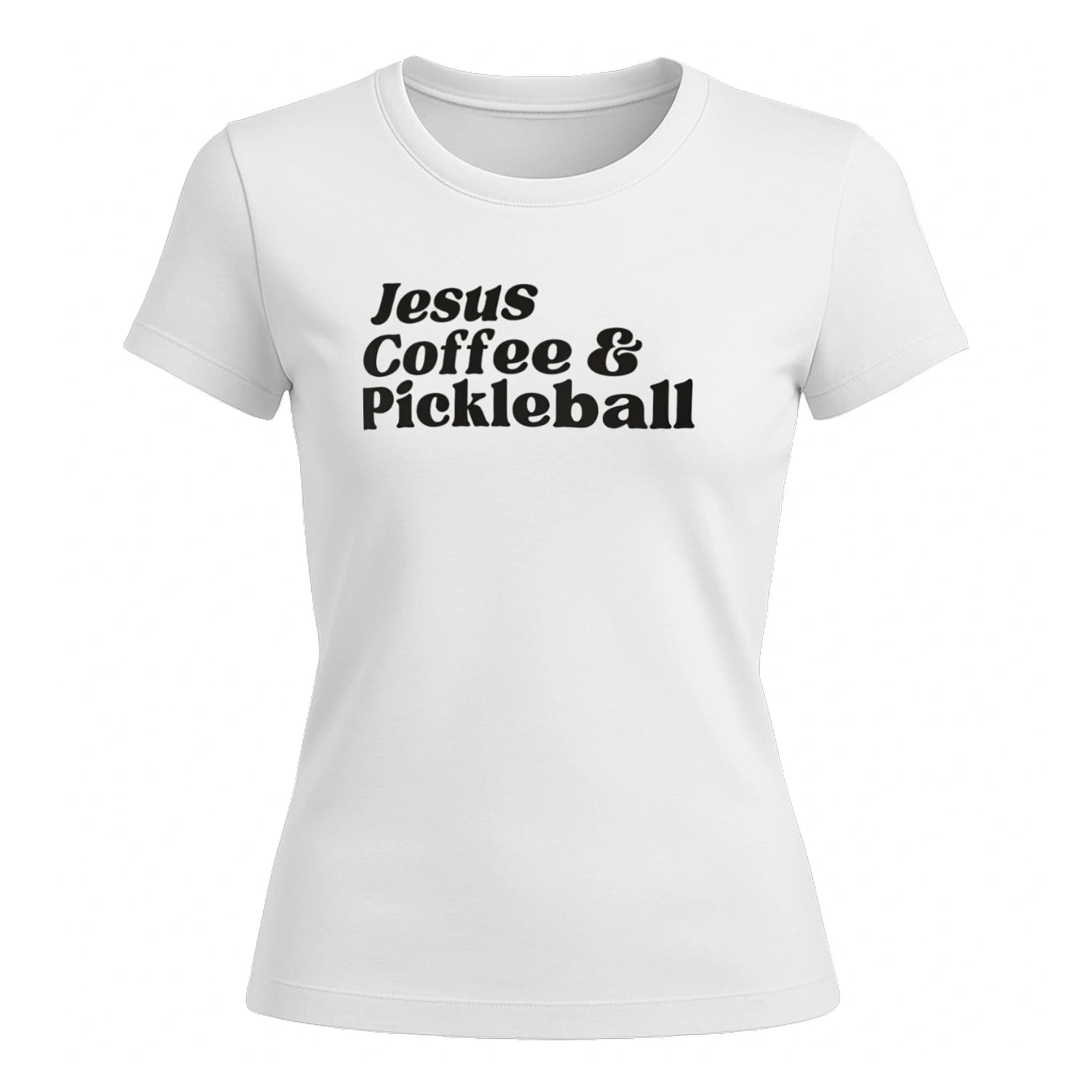 Jesus, Coffee & Pickleball for Women’s T-Shirt – Funny Gift