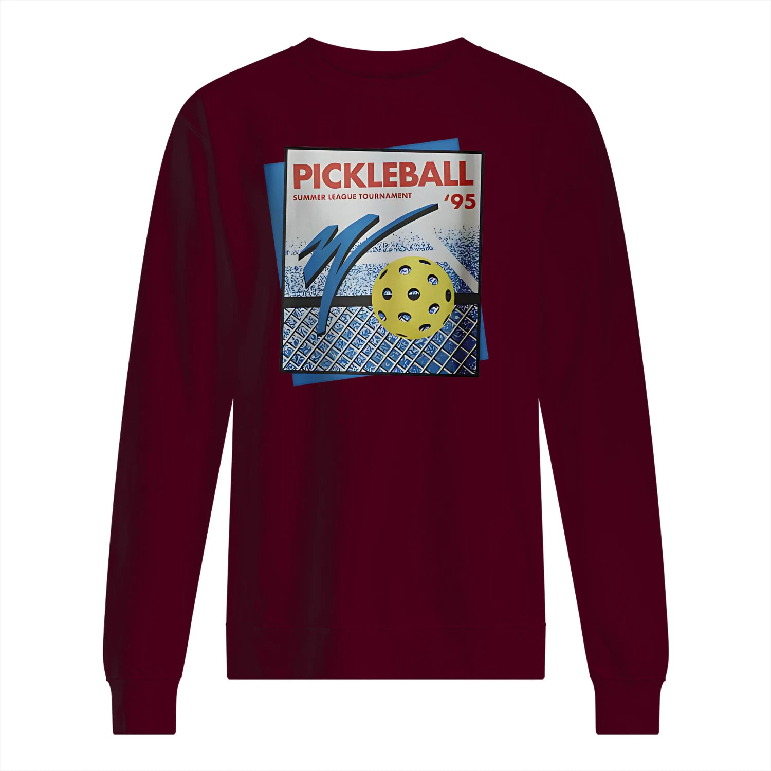 Retro Pickleball Court Men’s Sweatshirt – Funny Gift